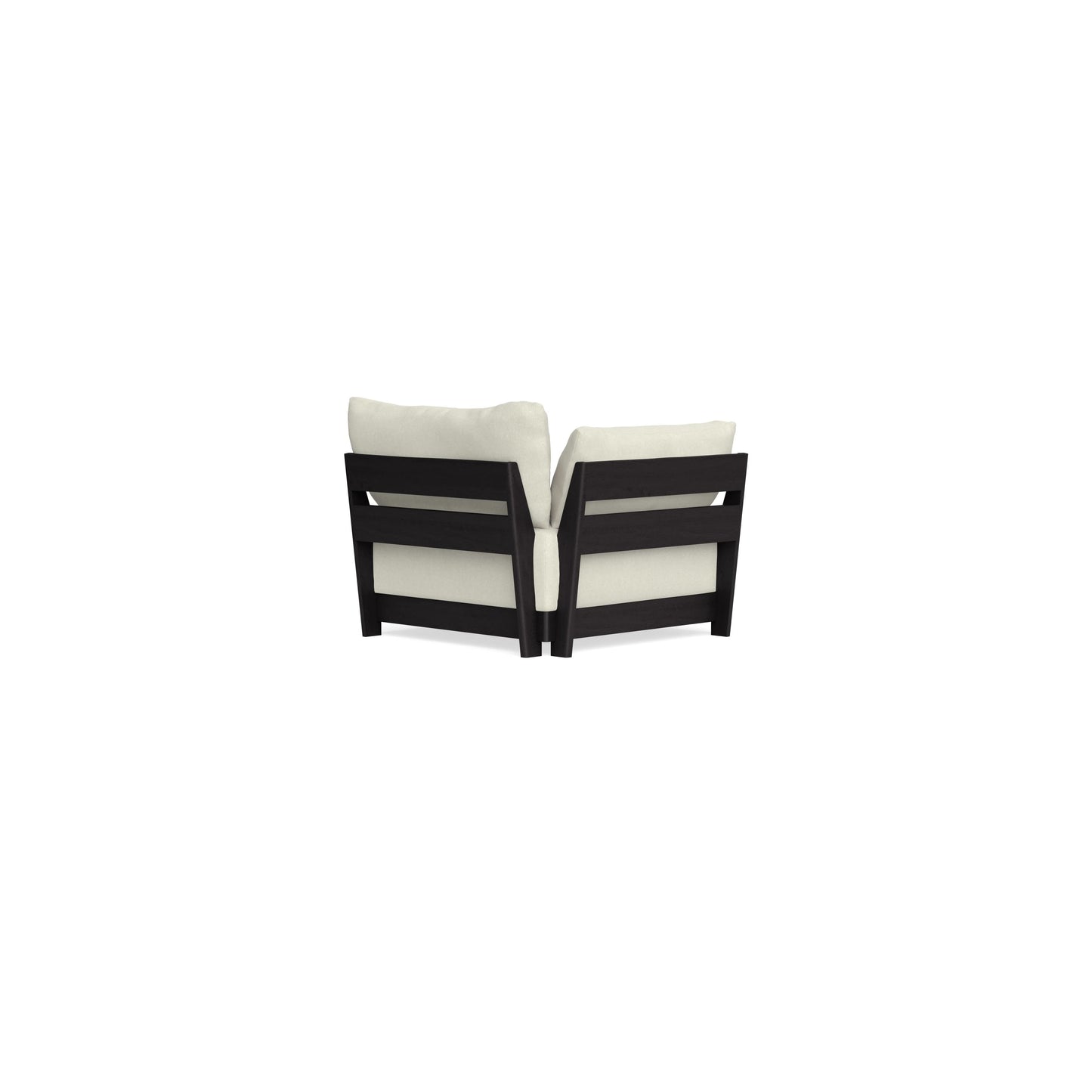 Modular Bondi Black End Chair in Eggshell | Memory Foam Blend