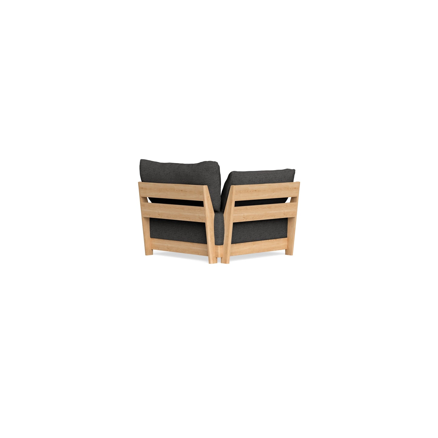 Modular Bondi Latte End Chair in Graphite | Memory Foam Blend