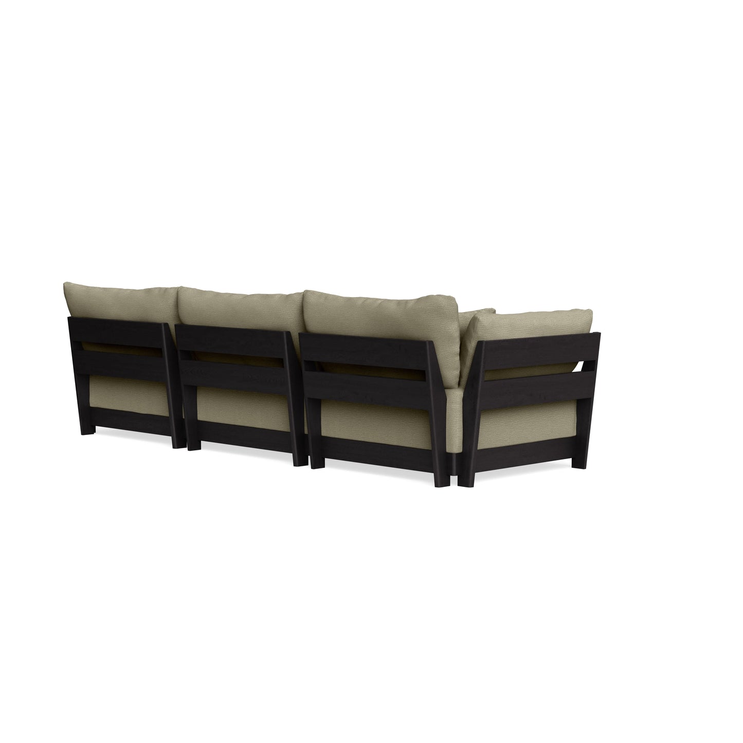 Modular Bondi Black 3-Seater Sofa in Cappuccino | Memory Foam Blend
