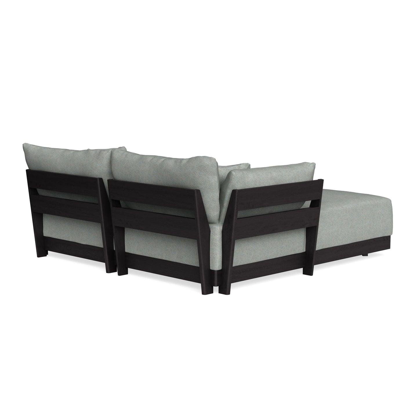 Modular Bondi Black 2-Seater Sectional in Spa | Memory Foam Blend