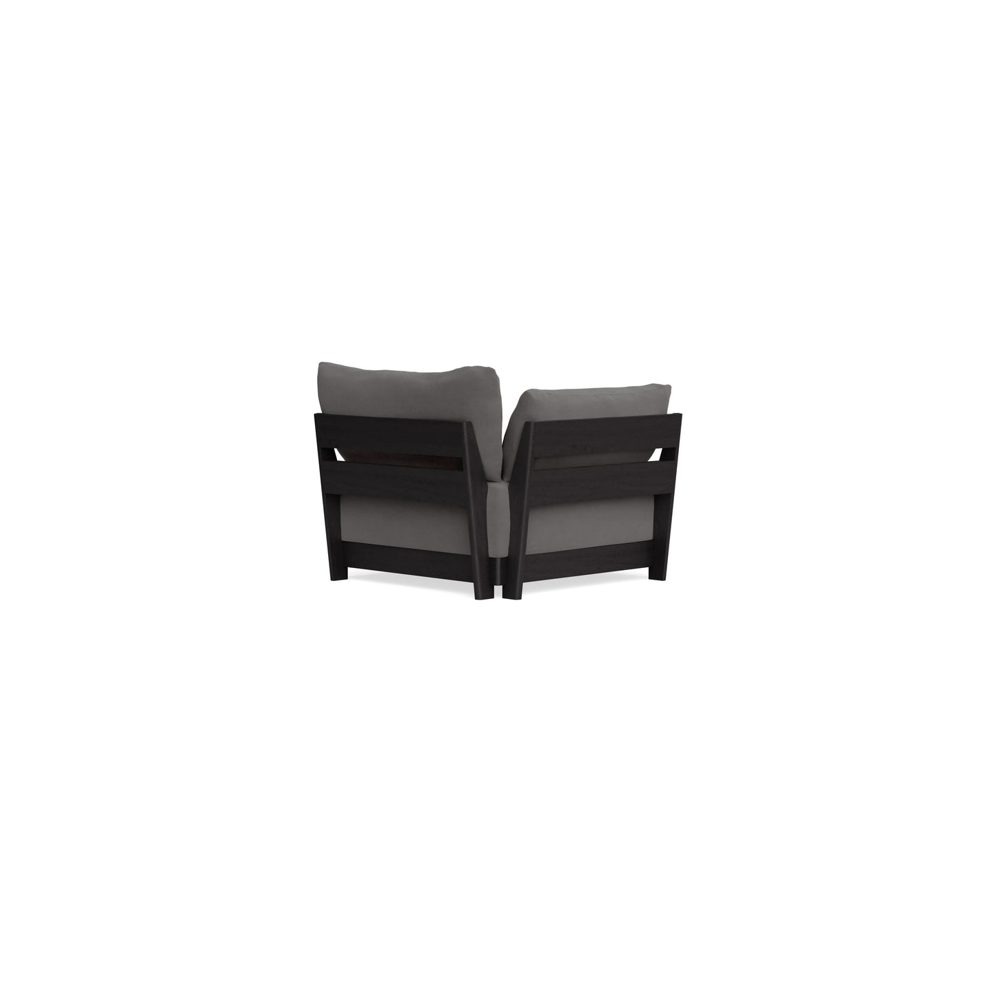 Modular Bondi Black End Chair in Burnt Ember | Memory Foam Blend