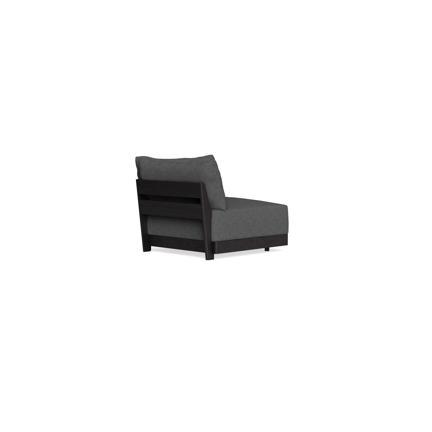 Modular Bondi Black Corner Chair in Pebble | Memory Foam Blend