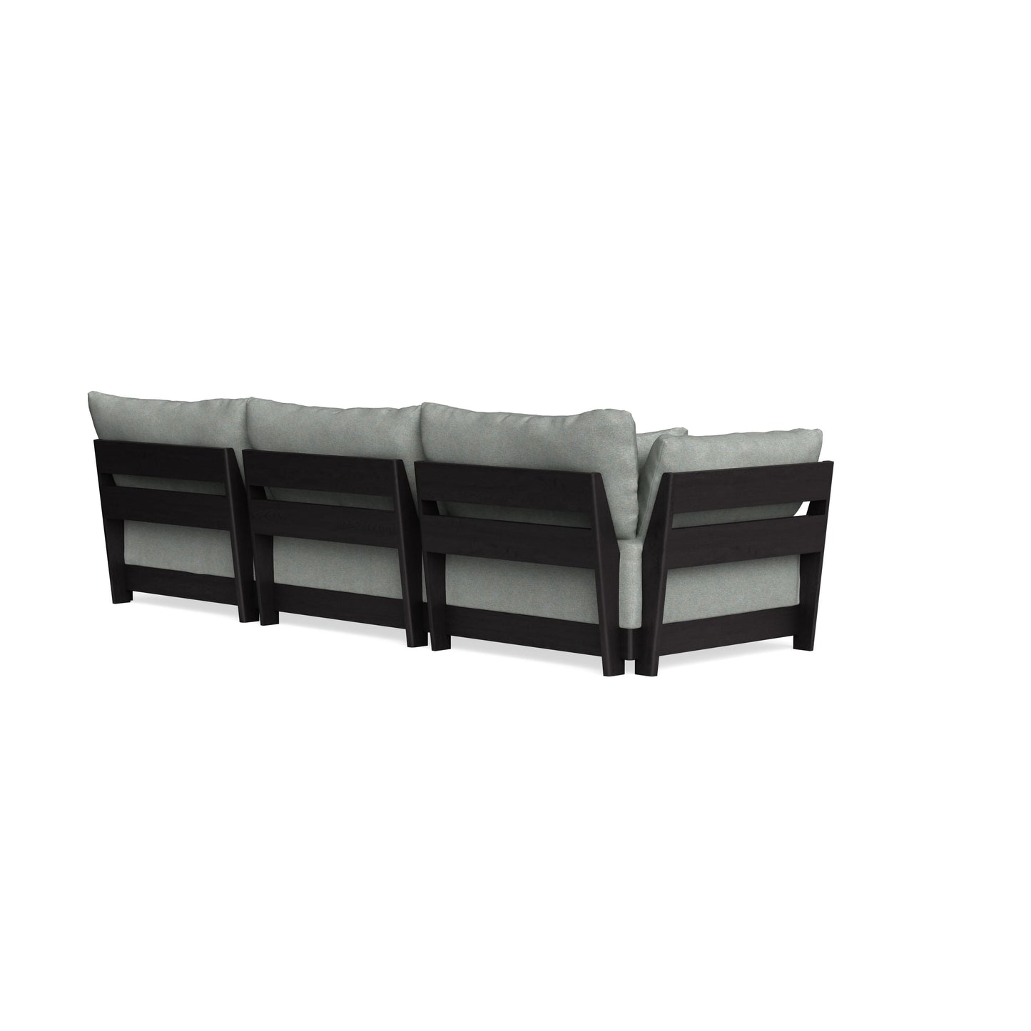 Modular Bondi Black 3-Seater Sofa in Spa | Memory Foam Blend