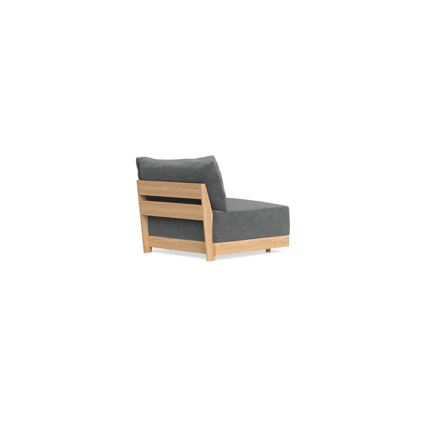 Modular Bondi Latte Corner Chair in Chimney Gray | Memory Foam Blend