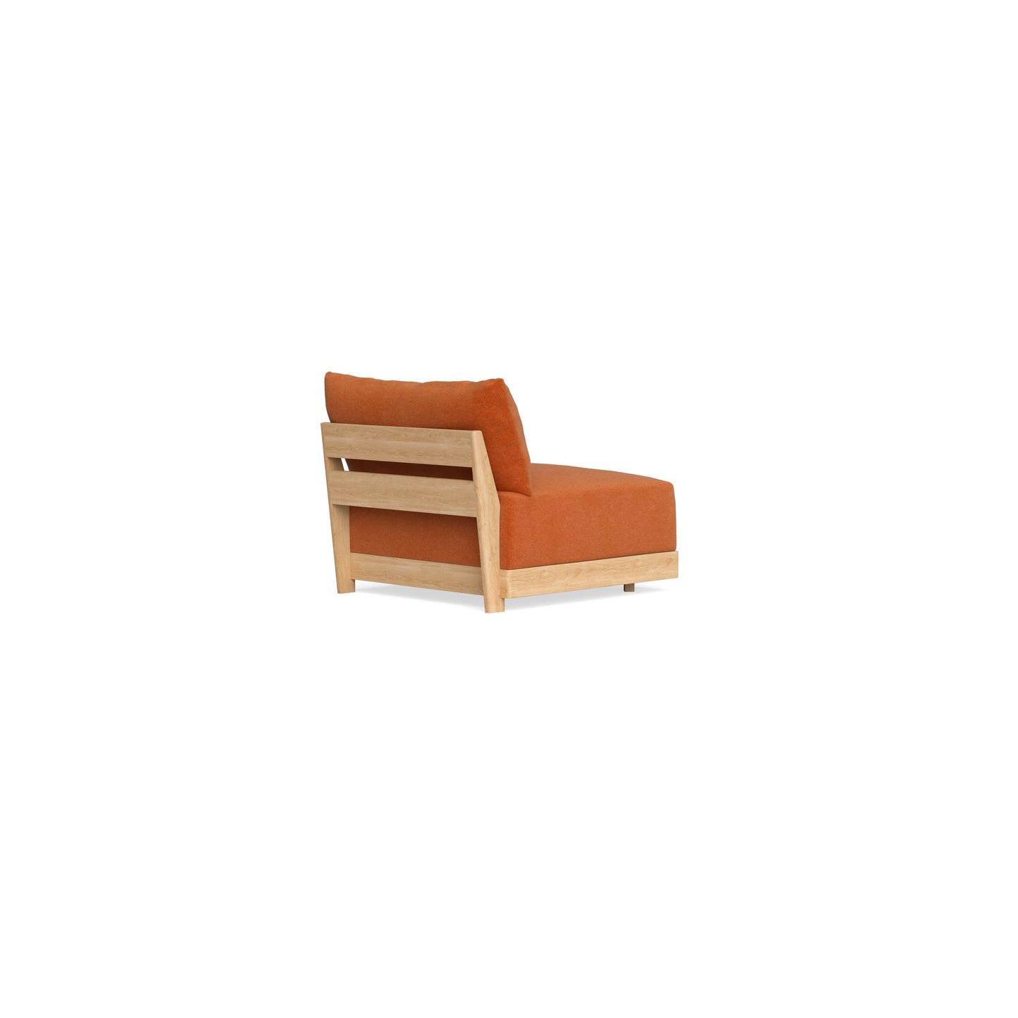 Modular Bondi Latte Armless Chair in Terracotta | Memory Foam Blend