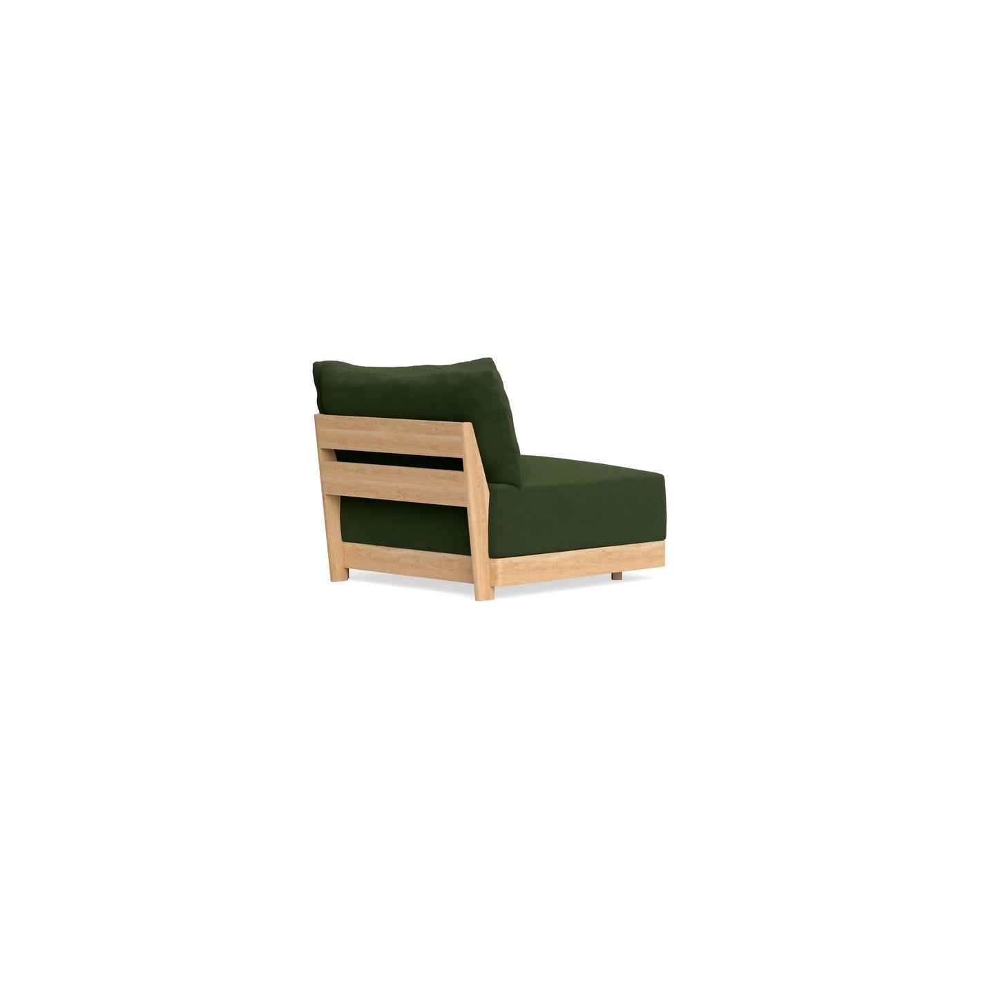 Modular Bondi Latte Corner Chair in Tuscan Green | Memory Foam Blend