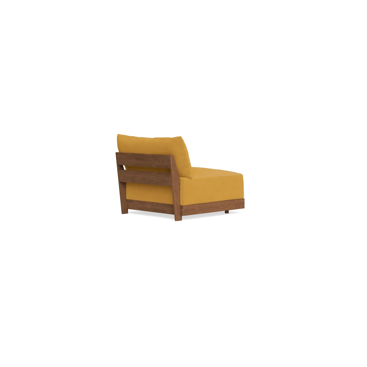 Modular Bondi Espresso Armless Chair in Honey | Memory Foam Blend