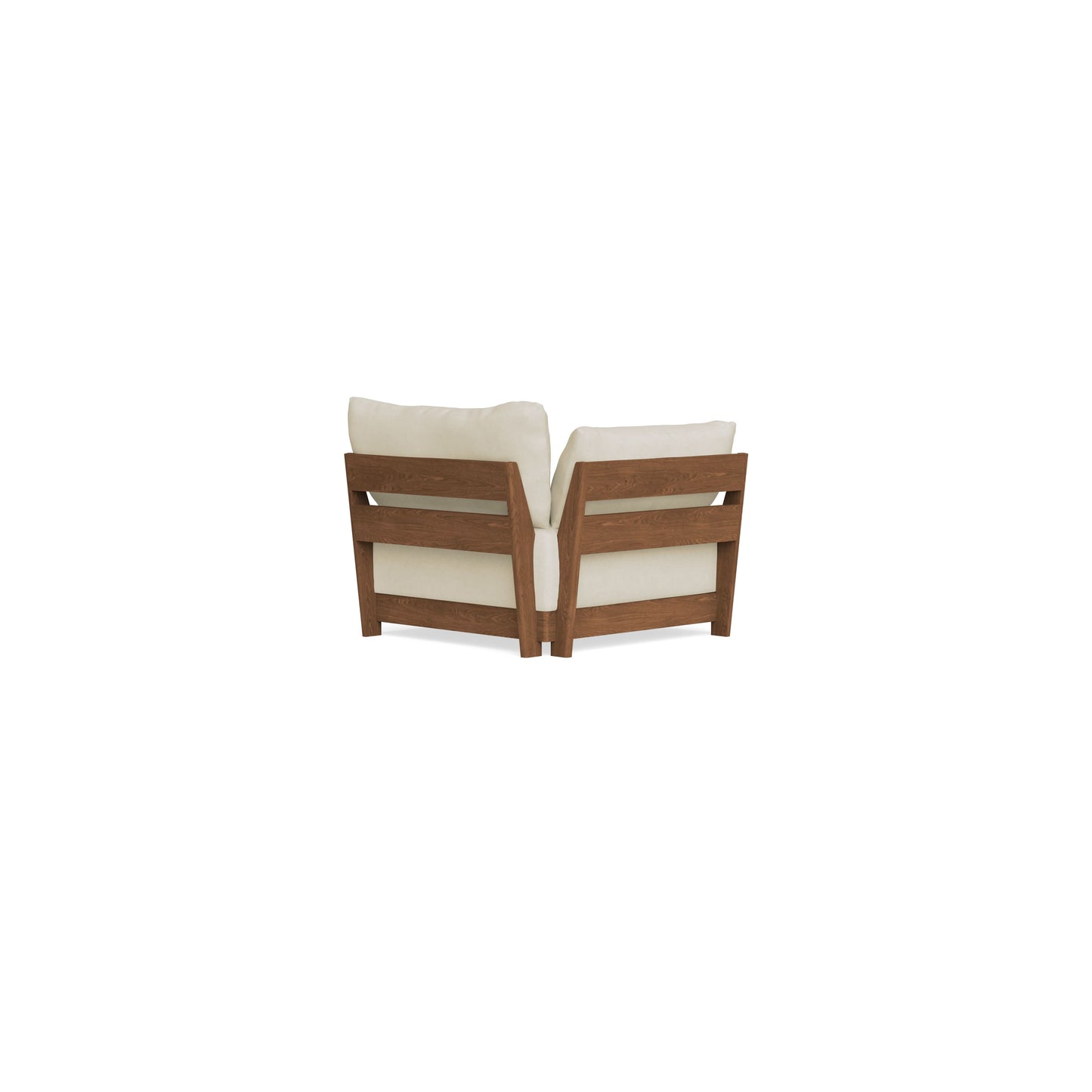 Modular Bondi Espresso End Chair in Mascarpone | Memory Foam Blend