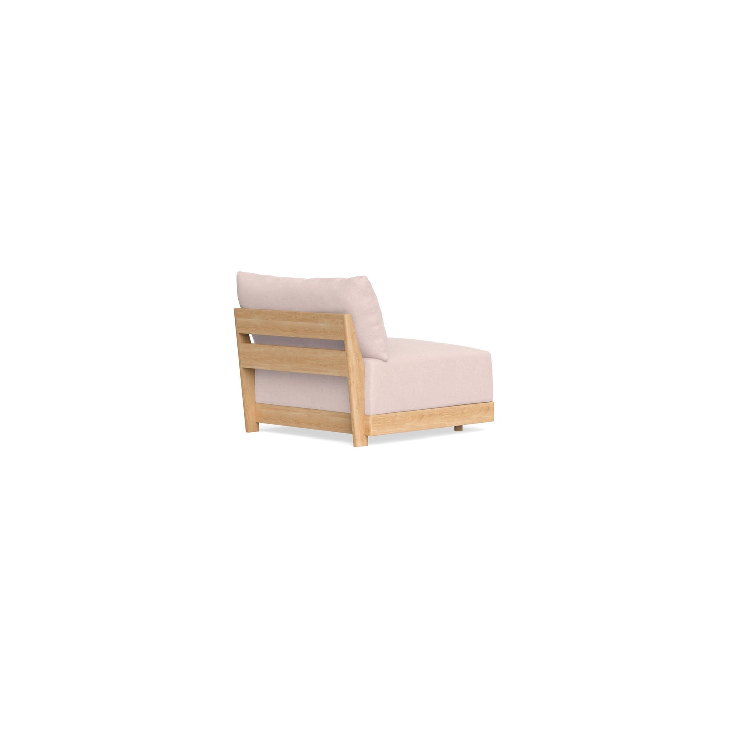 Modular Bondi Latte Armless Chair in Peony | Memory Foam Blend