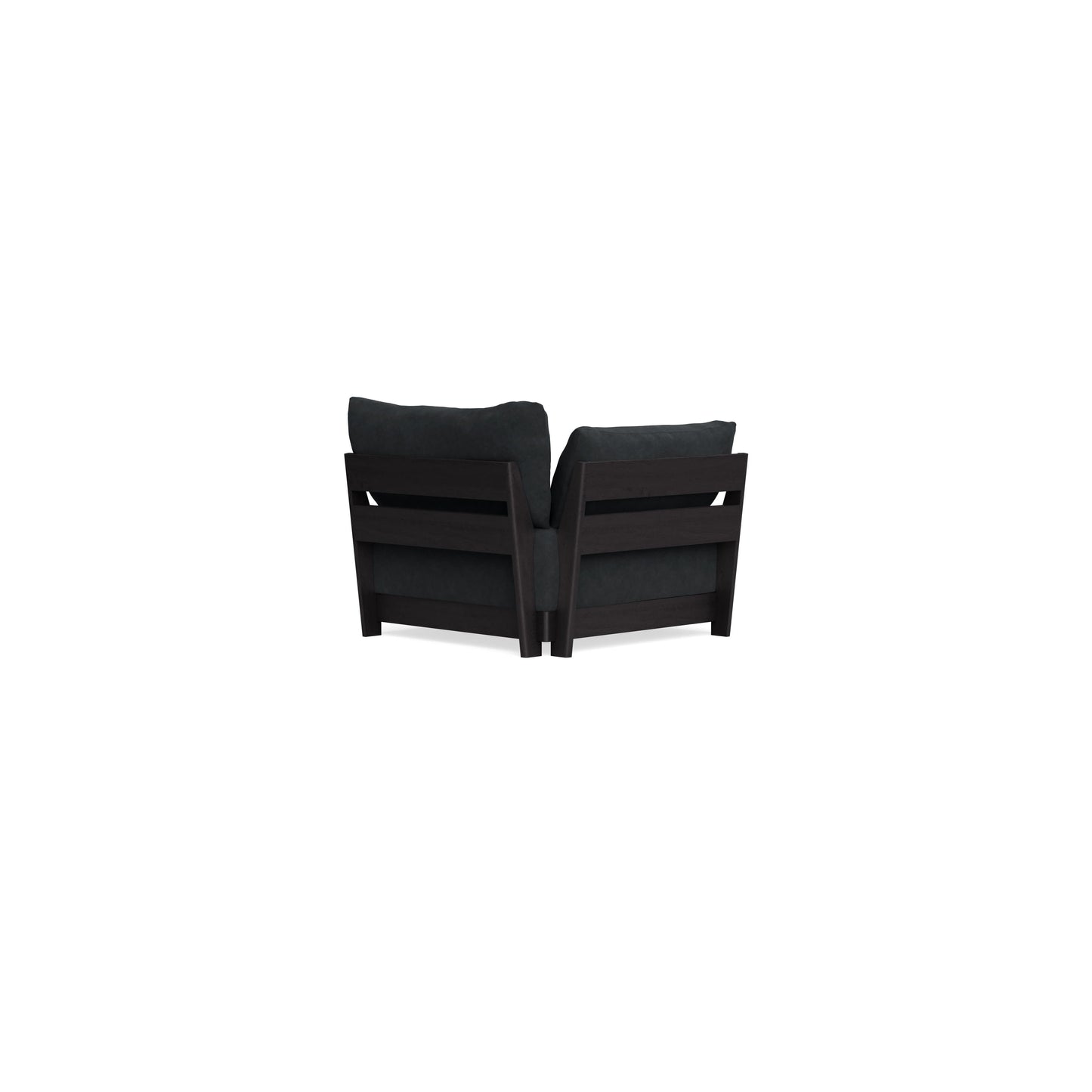 Modular Bondi Black End Chair in Coal | Memory Foam Blend