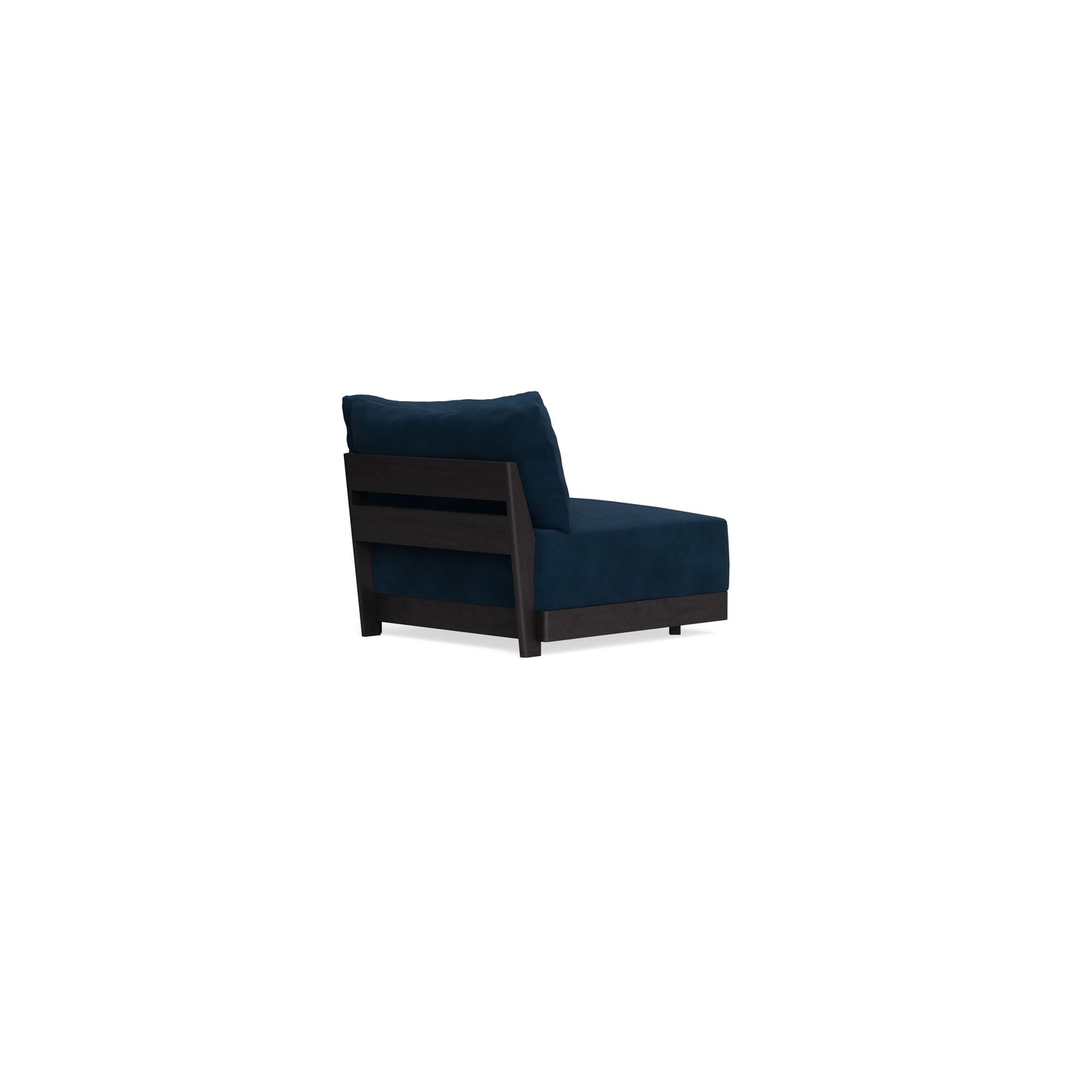Modular Bondi Black Corner Chair in Royal Blue | Memory Foam Blend