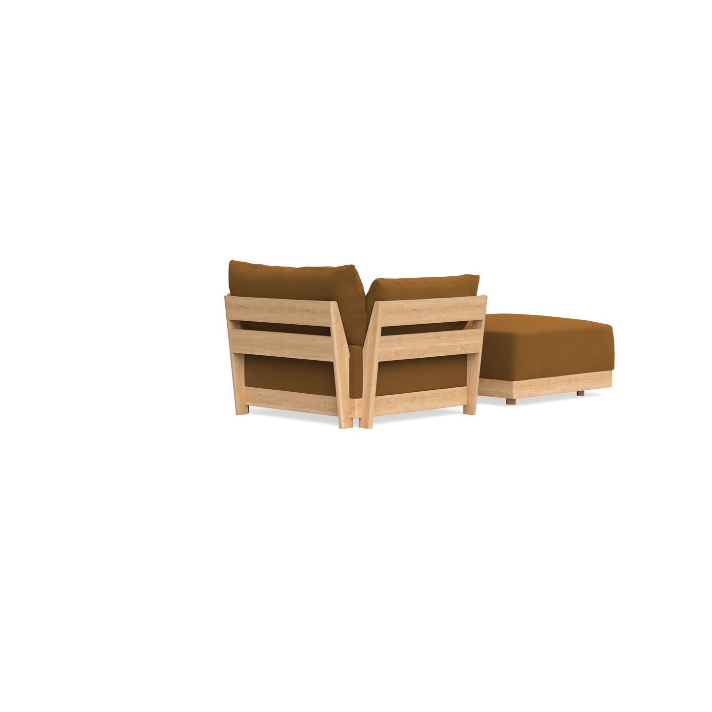 Slipcover Only - Modular Bondi Armchair + Ottoman in Cognac