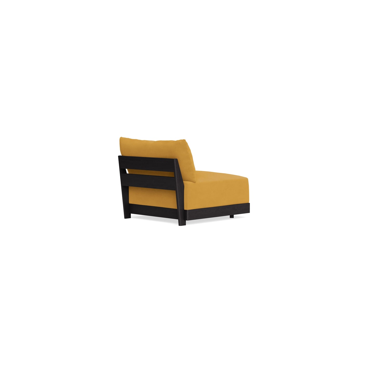Modular Bondi Black Armless Chair in Honey | Memory Foam Blend