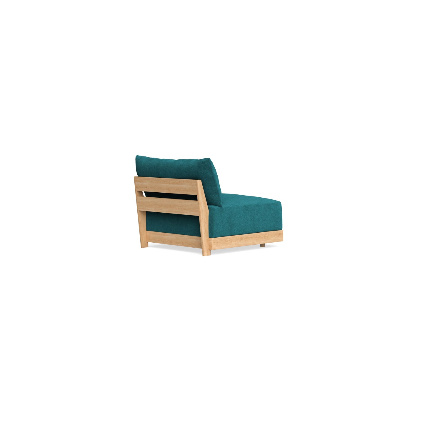 Modular Bondi Latte Armless Chair in Ocean | Memory Foam Blend