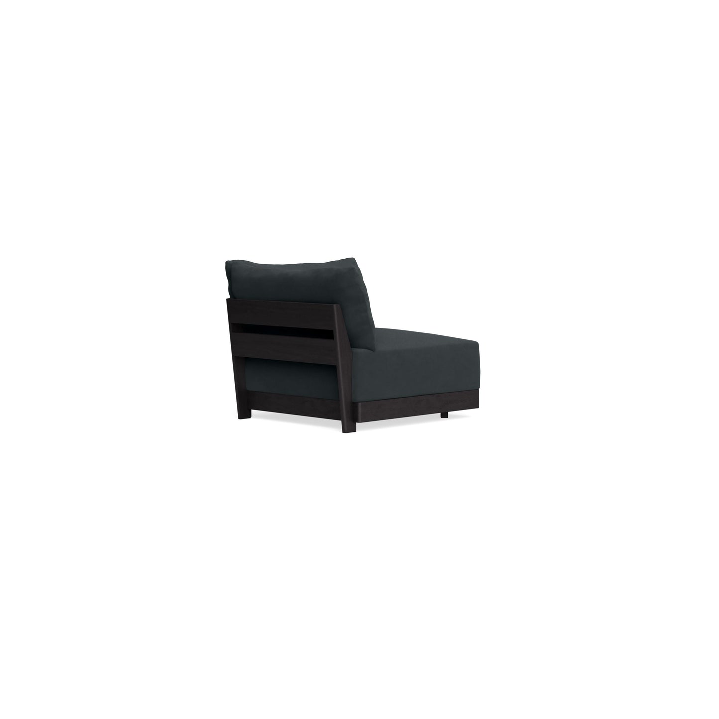 Modular Bondi Black Corner Chair in Obsidian | Memory Foam Blend