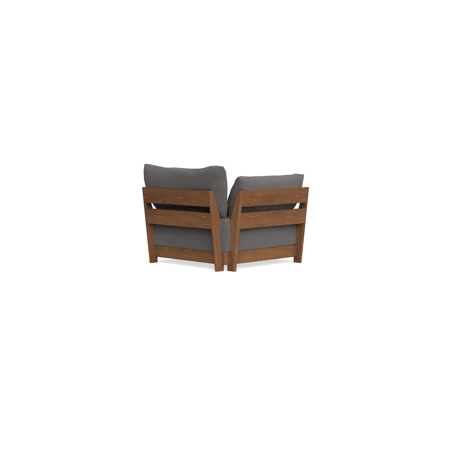 Modular Bondi Espresso End Chair in Burnt Ember | Memory Foam Blend