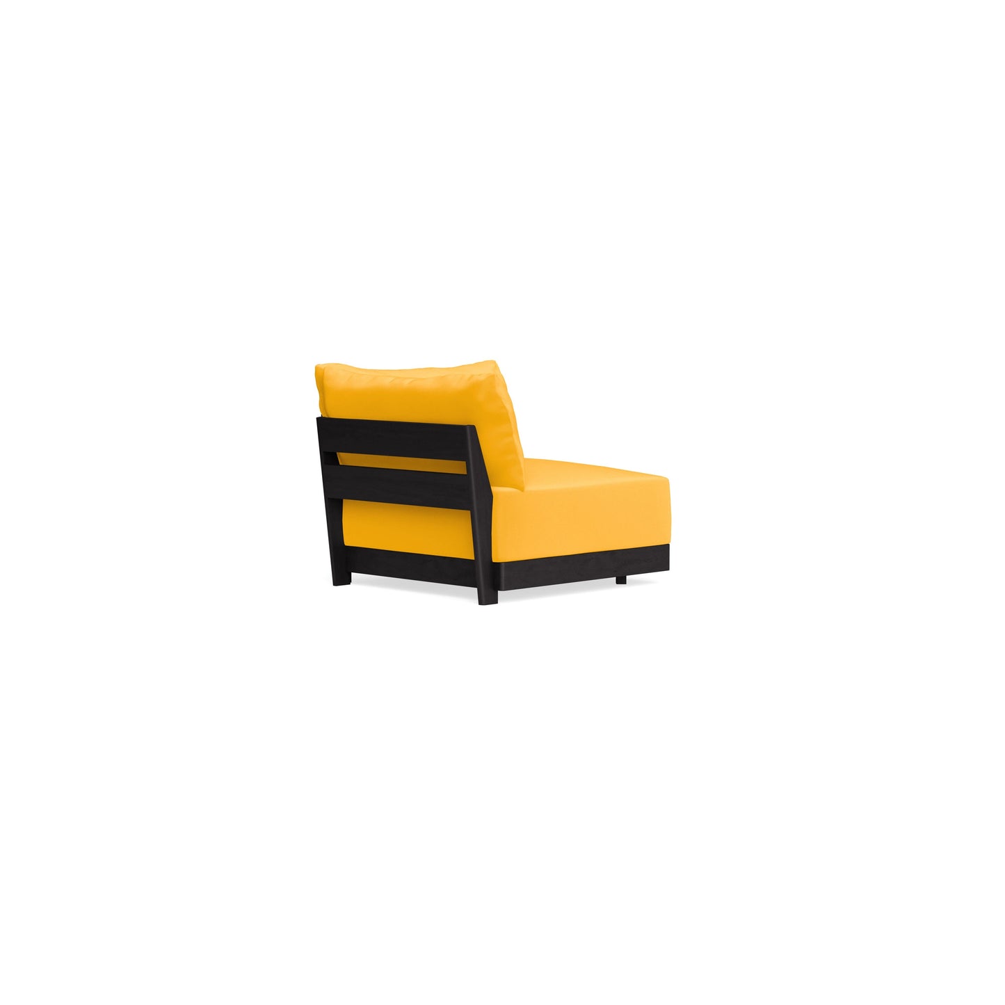 Modular Bondi Black Corner Chair in Marigold | Memory Foam Blend