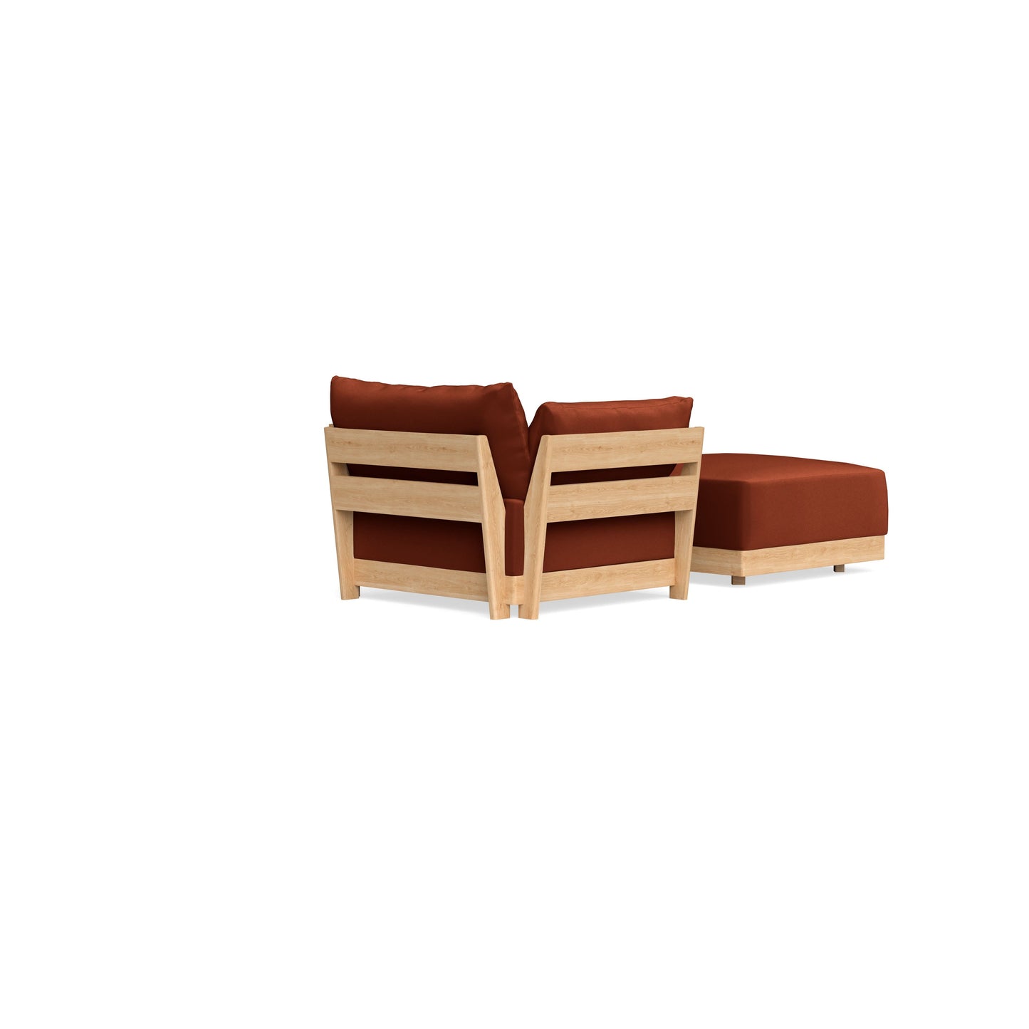 Slipcover Only - Modular Bondi Armchair + Ottoman in Rust