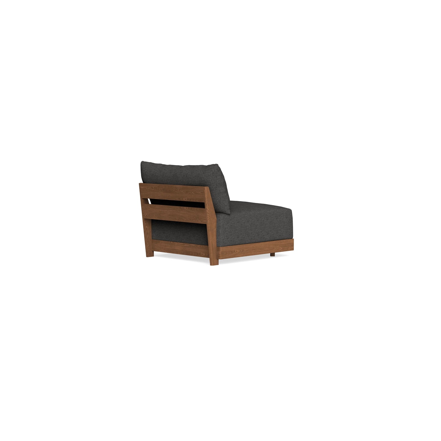Modular Bondi Espresso Armless Chair in Graphite | Memory Foam Blend