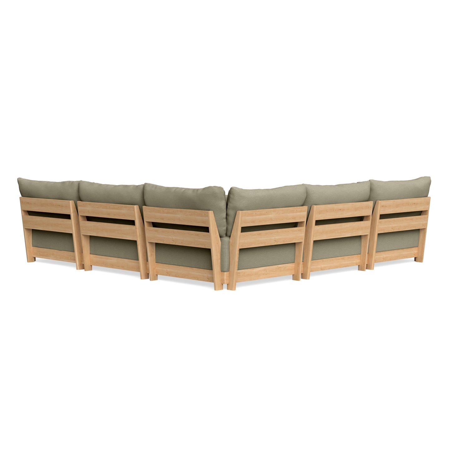 Modular Bondi Latte 5-Seater Corner Sectional in Cappuccino | Memory Foam Blend