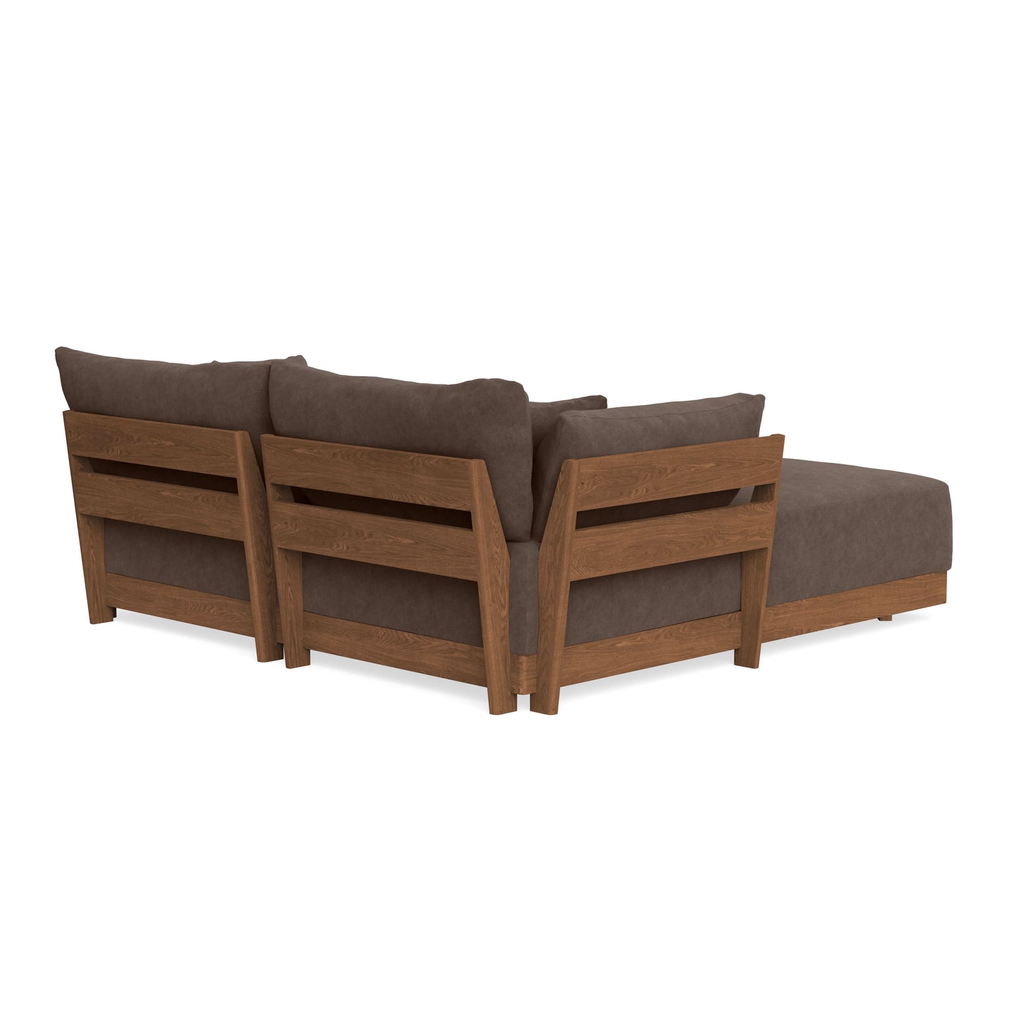 Modular Bondi Espresso 2-Seater Sectional in Chocolate | Memory Foam Blend