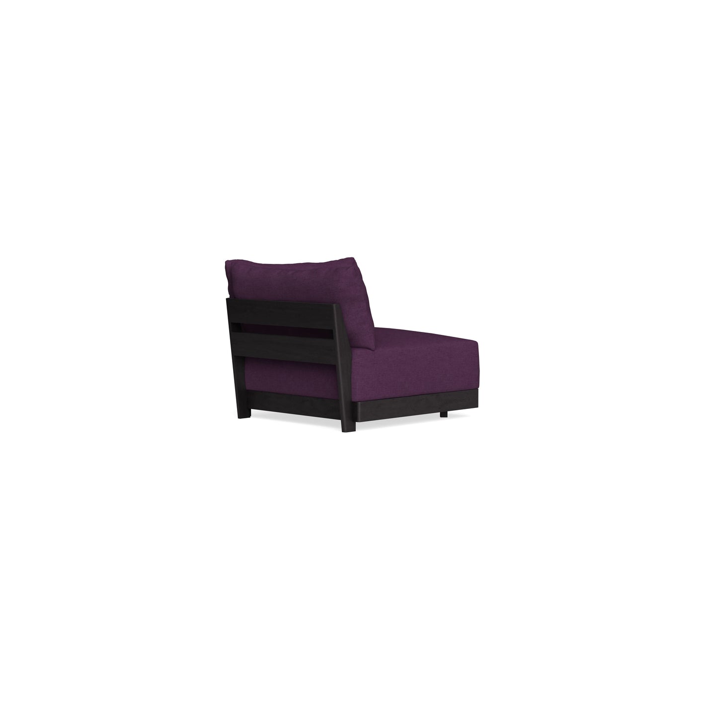 Modular Bondi Black Corner Chair in Aubergine | Memory Foam Blend