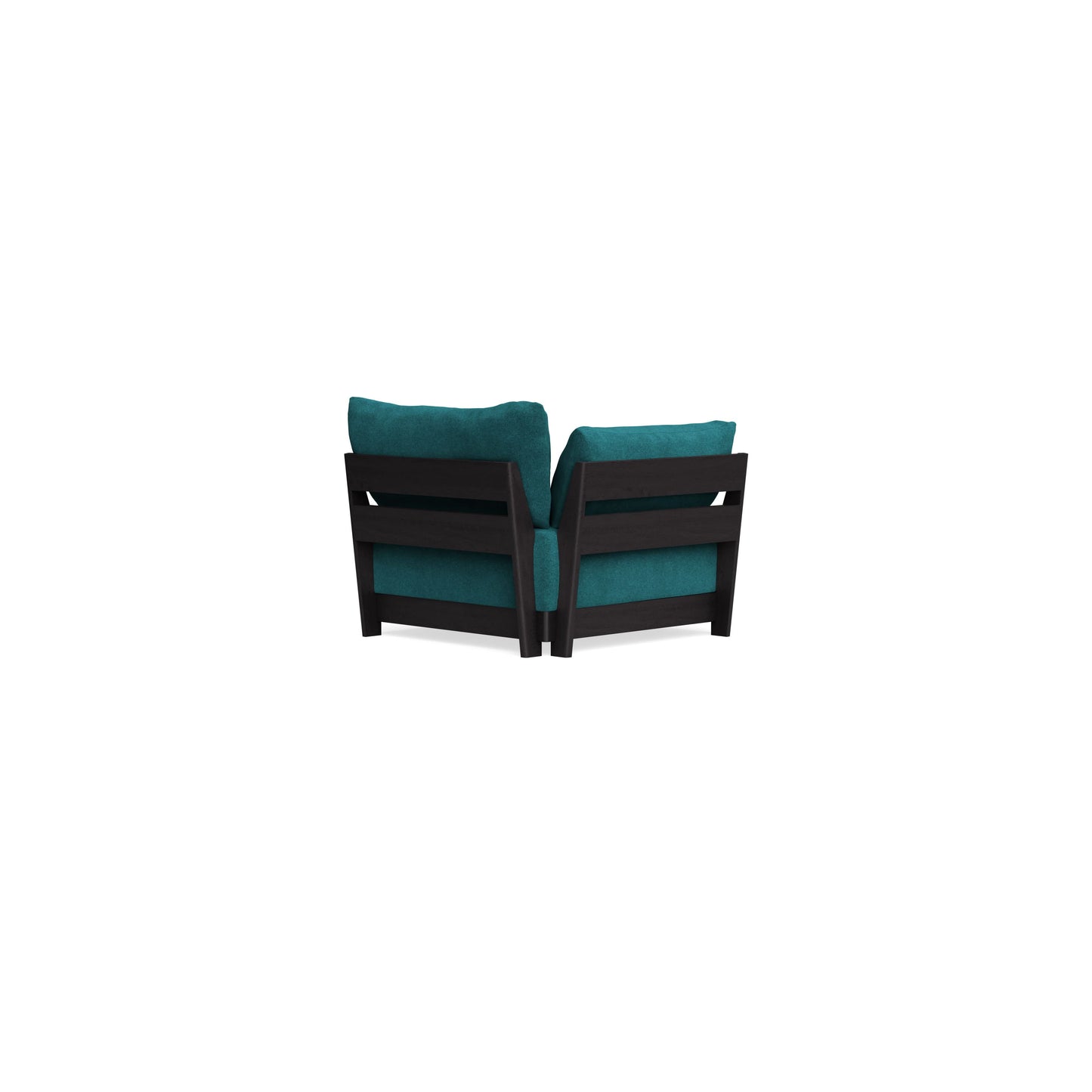 Modular Bondi Black End Chair in Ocean | Memory Foam Blend