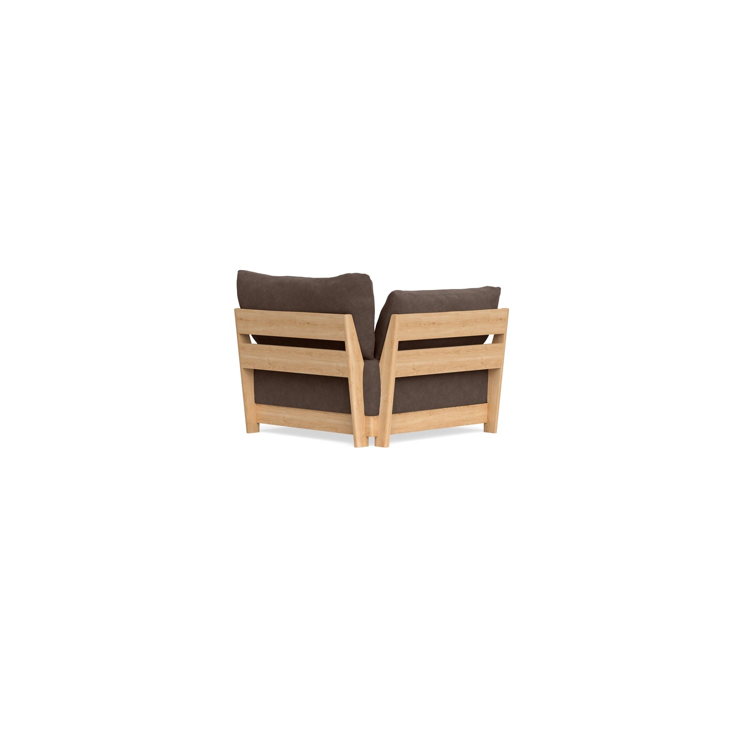 Modular Bondi Latte End Chair in Chocolate | Memory Foam Blend