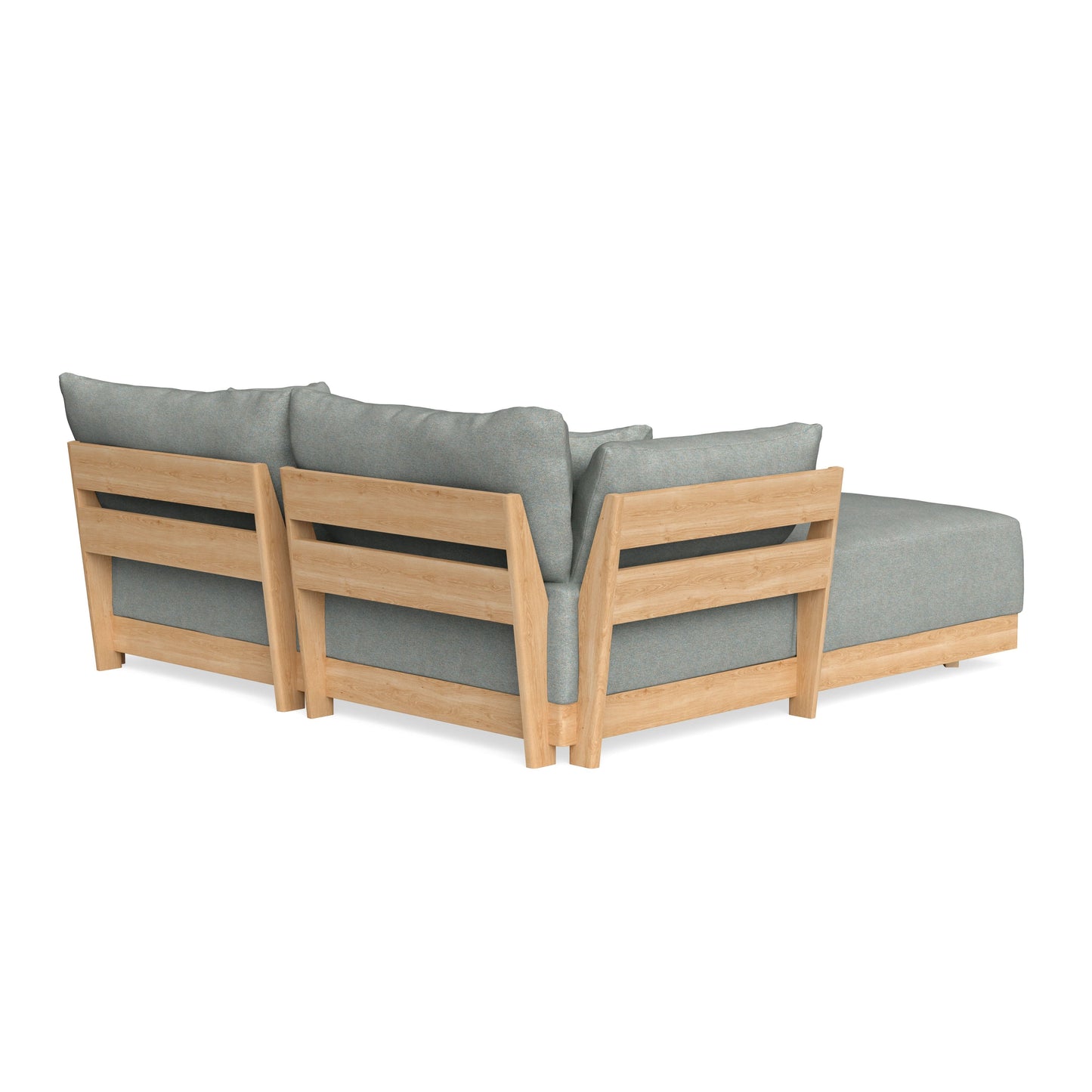 Modular Bondi Latte 2-Seater Sectional in Spa | Memory Foam Blend