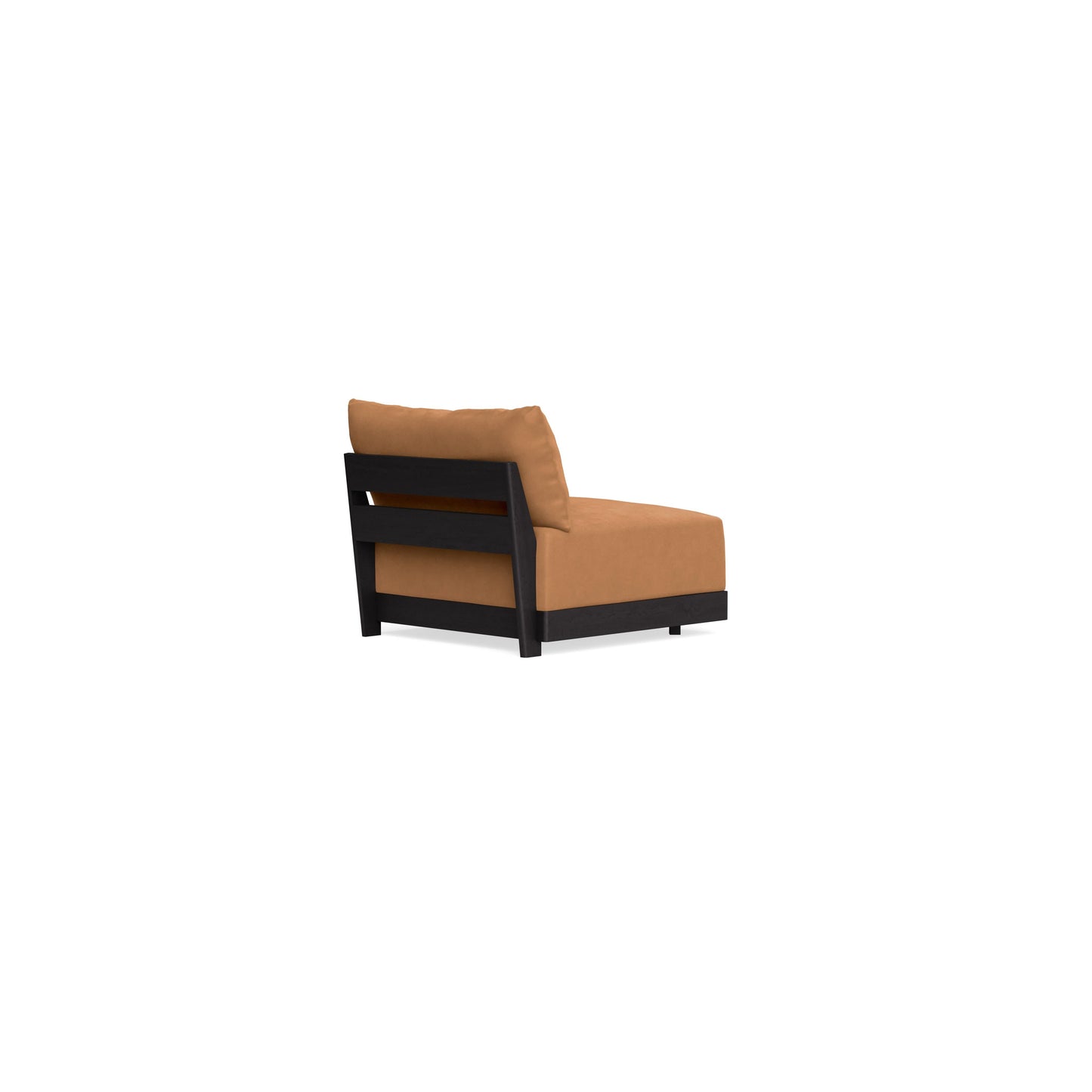 Modular Bondi Black Armless Chair in Cheddar | Memory Foam Blend