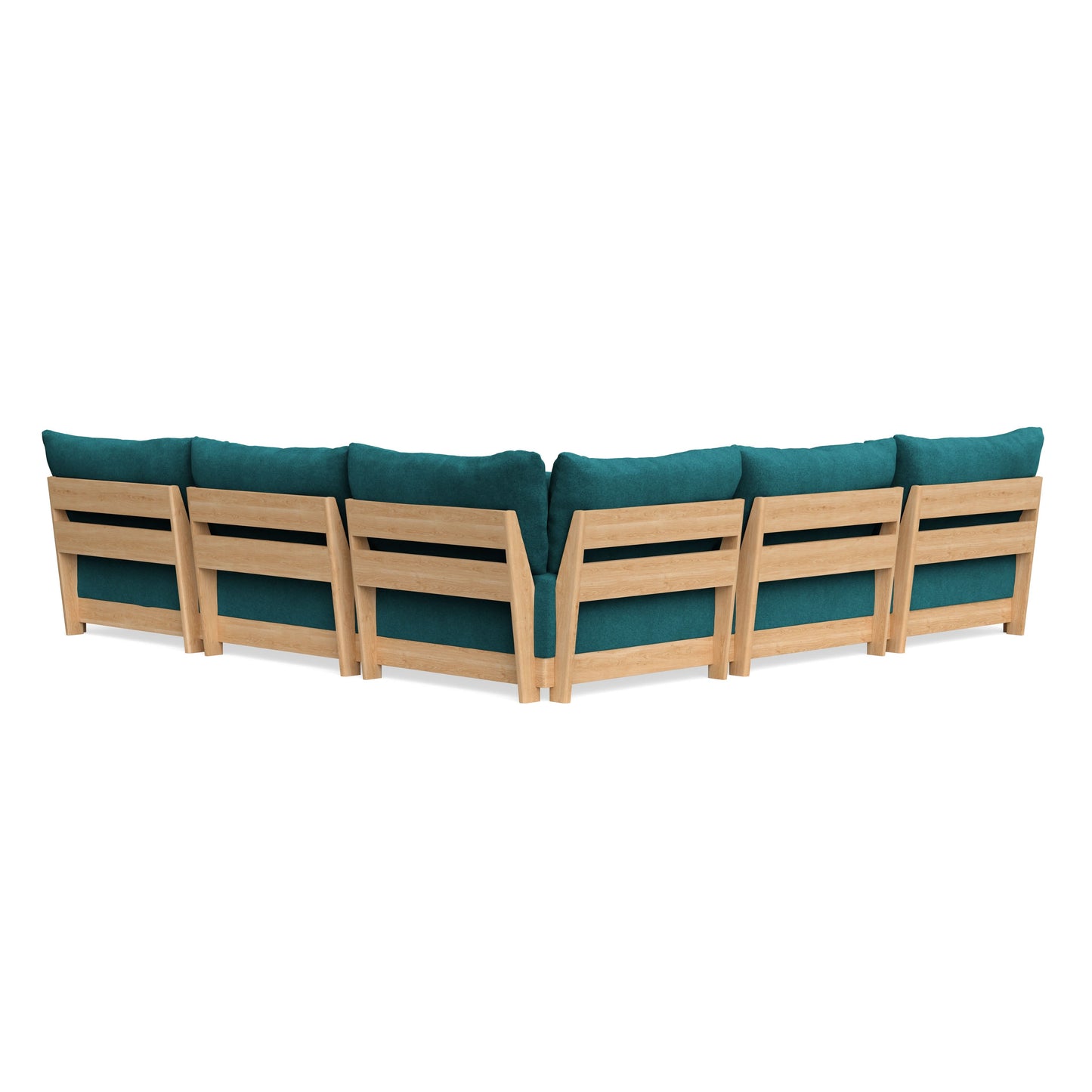 Slipcover Only - Modular Bondi 5-Seater Corner Sectional + Ottoman in Ocean