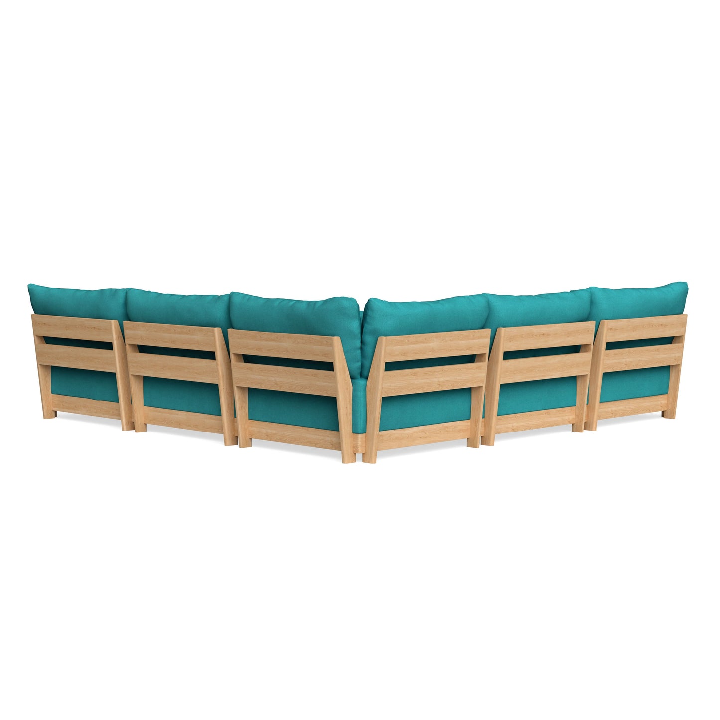 Slipcover Only - Modular Bondi 5-Seater Corner Sectional + Ottoman in Pool