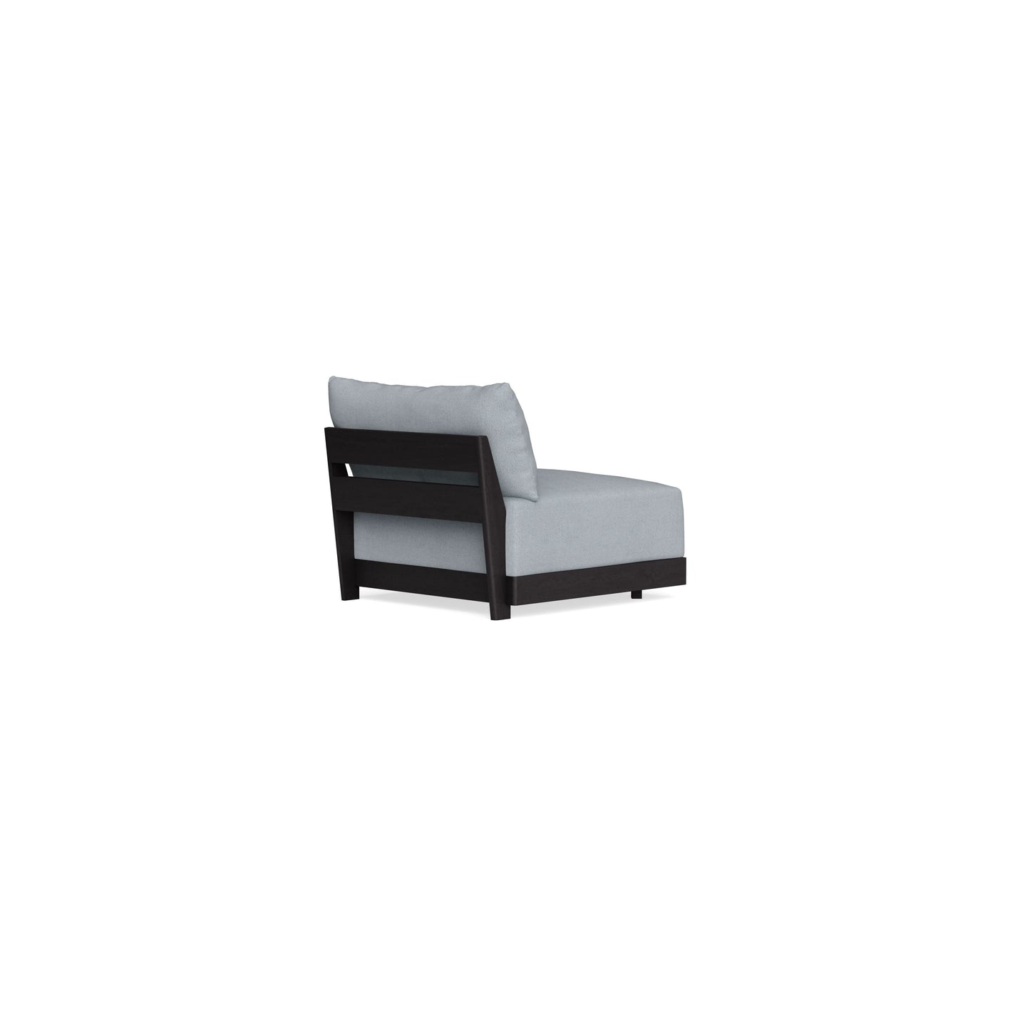 Modular Bondi Black Armless Chair in Ash | Memory Foam Blend