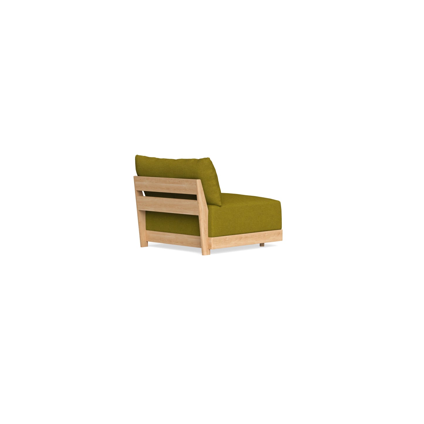 Modular Bondi Latte Armless Chair in Olive Green | Memory Foam Blend