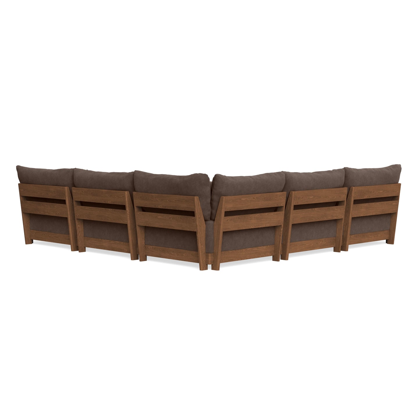 Modular Bondi Espresso 5-Seater Corner Sectional + Ottoman in Chocolate | Classic Blend