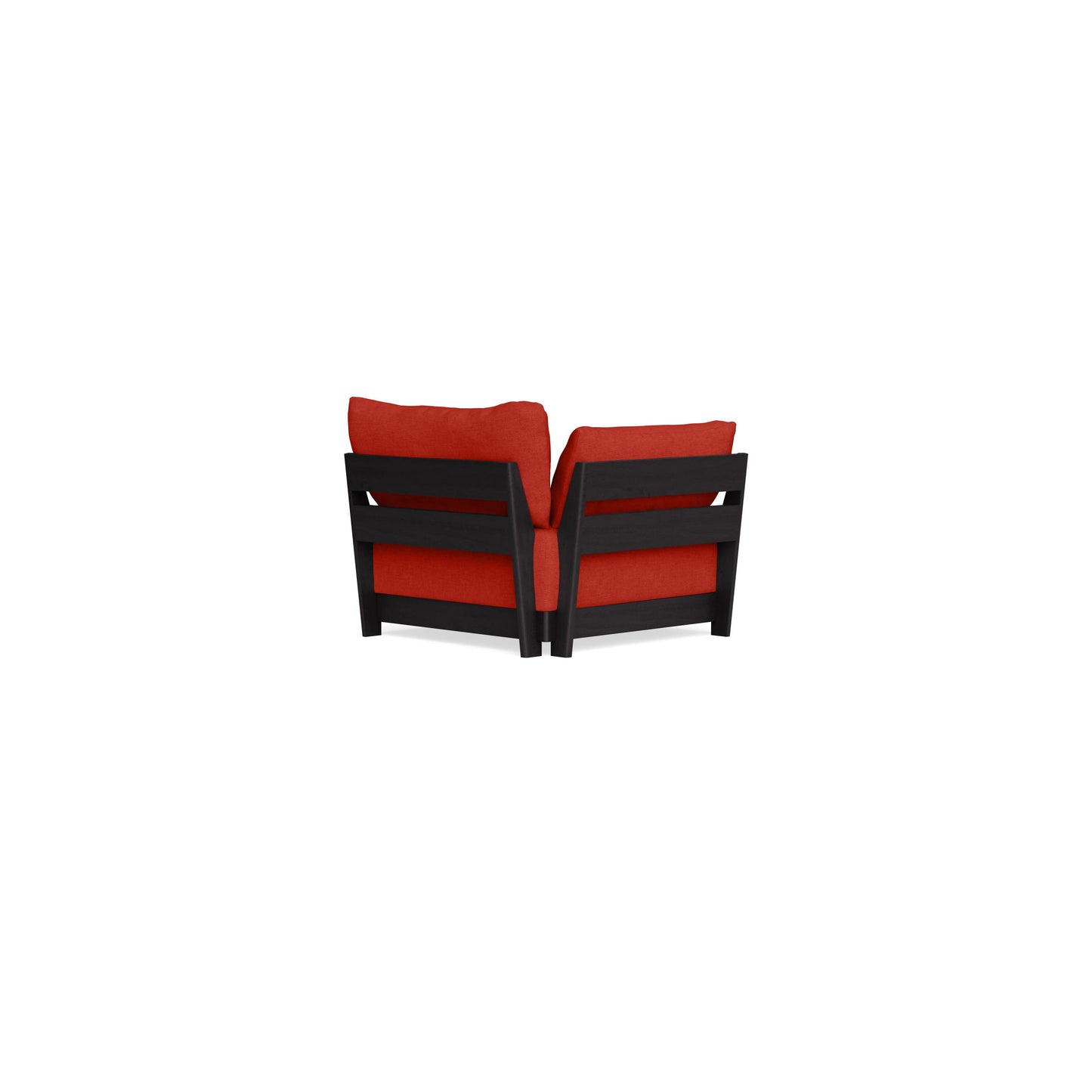 Modular Bondi Black End Chair in Cayenne | Memory Foam Blend