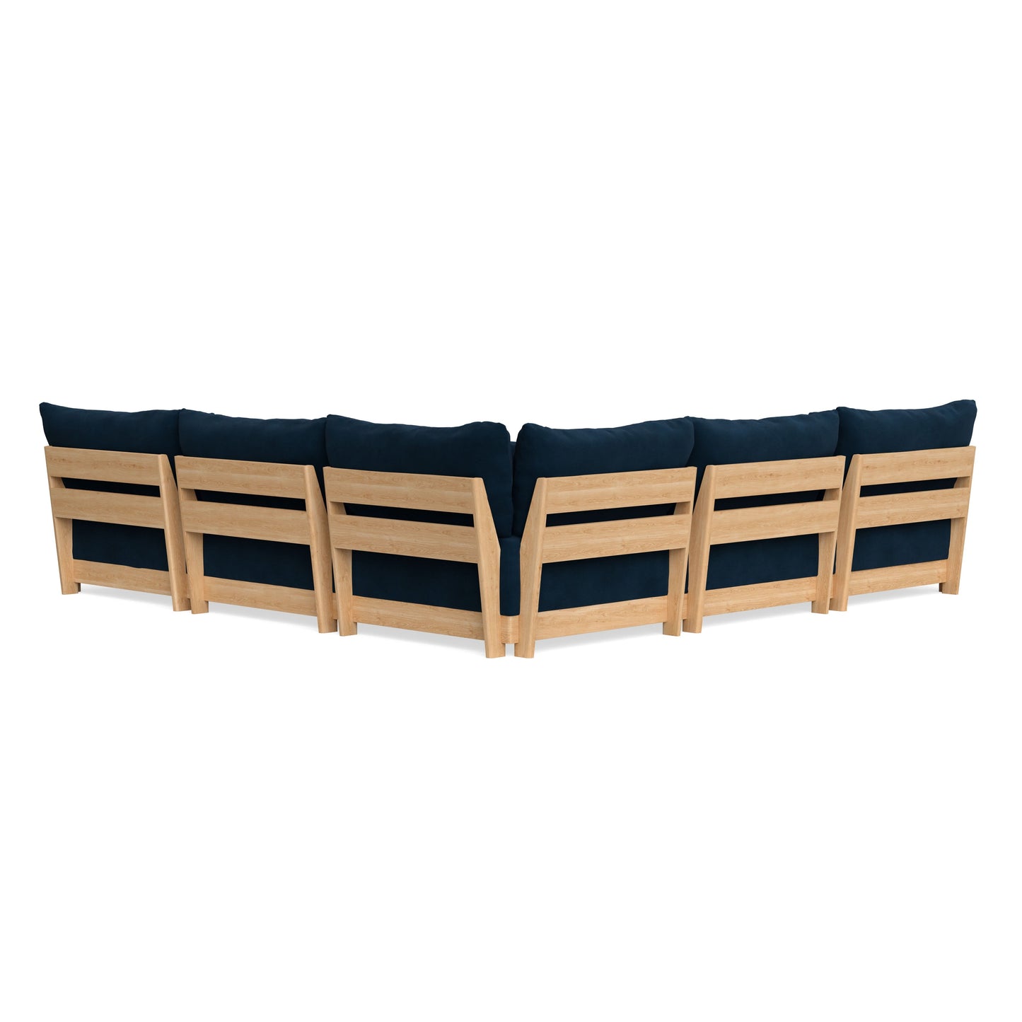 Slipcover Only - Modular Bondi 5-Seater Corner Sectional + Ottoman in Royal Blue