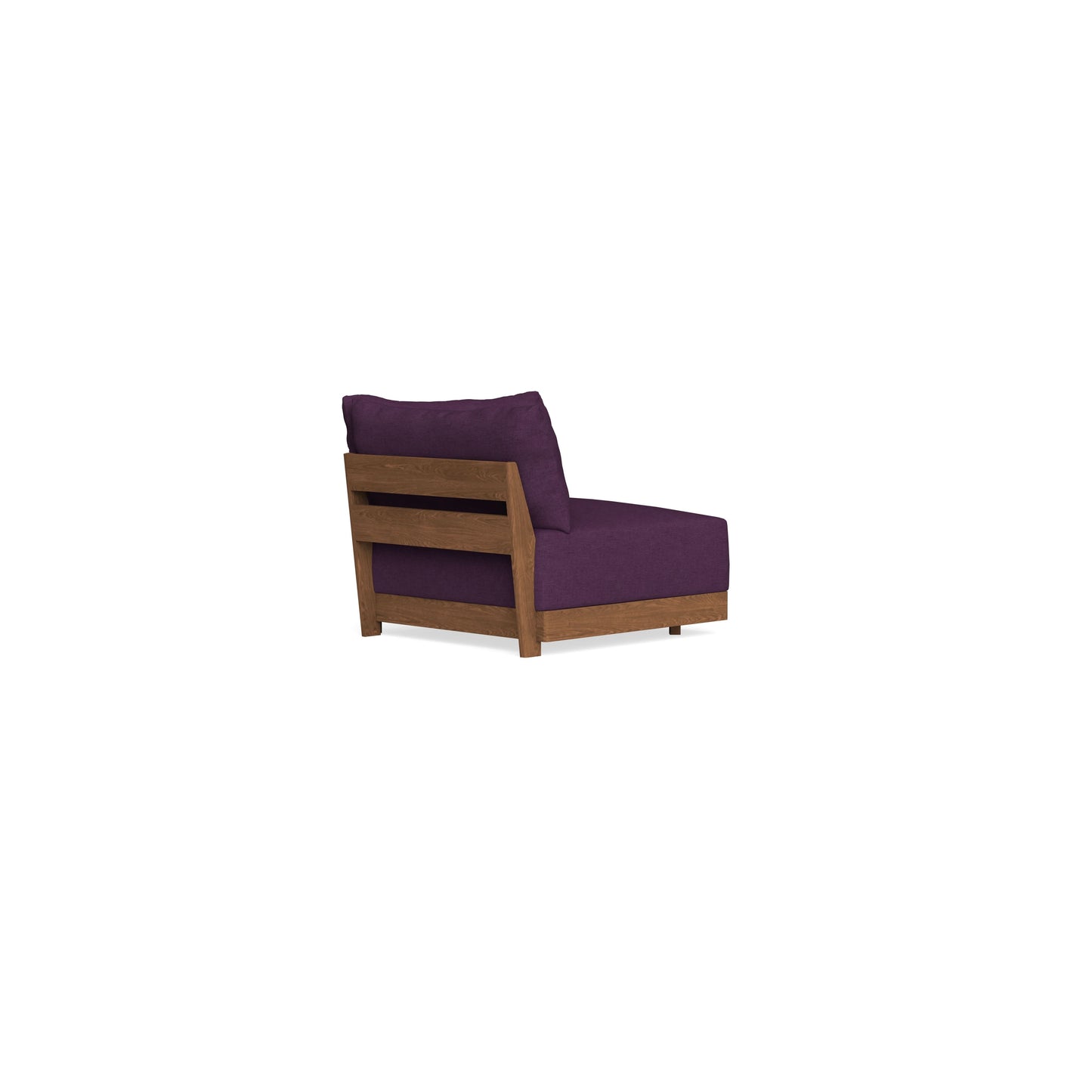 Modular Bondi Espresso Corner Chair in Aubergine | Memory Foam Blend