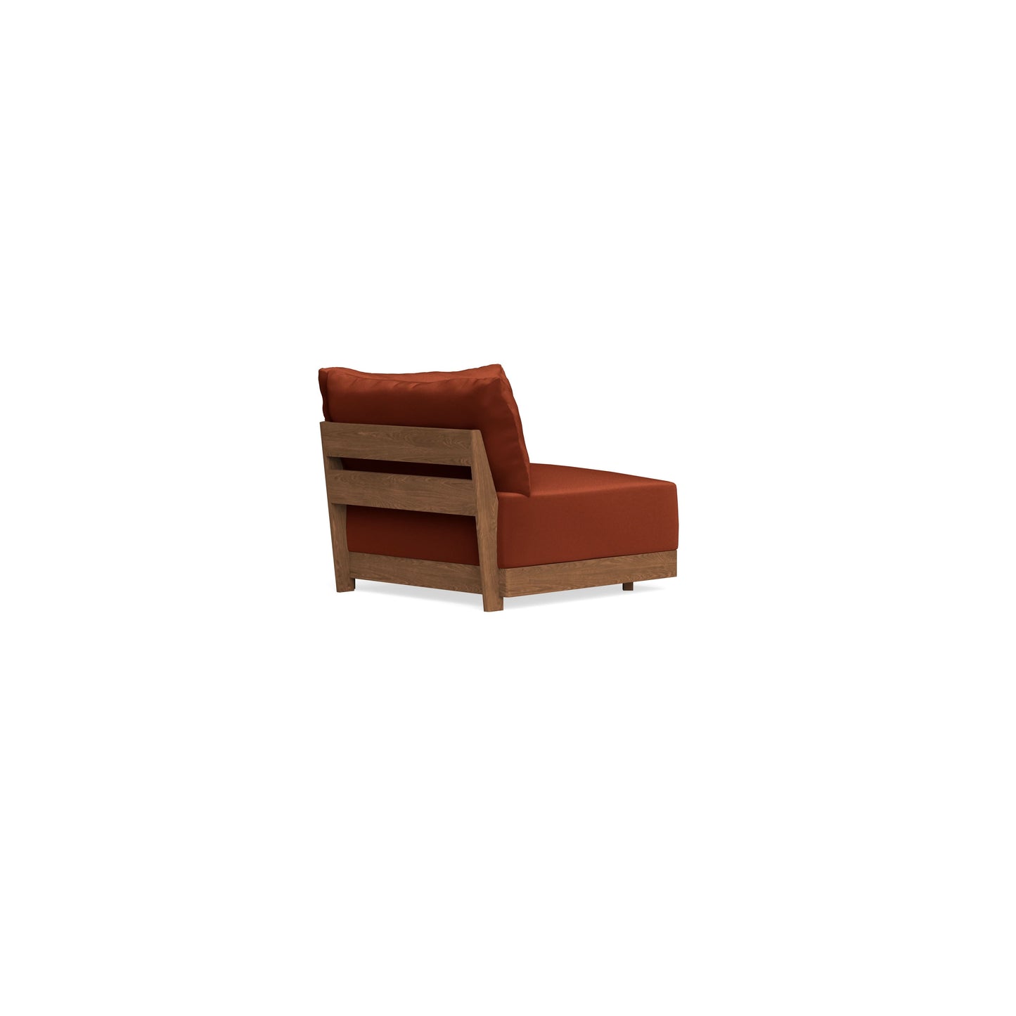 Modular Bondi Espresso Corner Chair in Rust | Memory Foam Blend