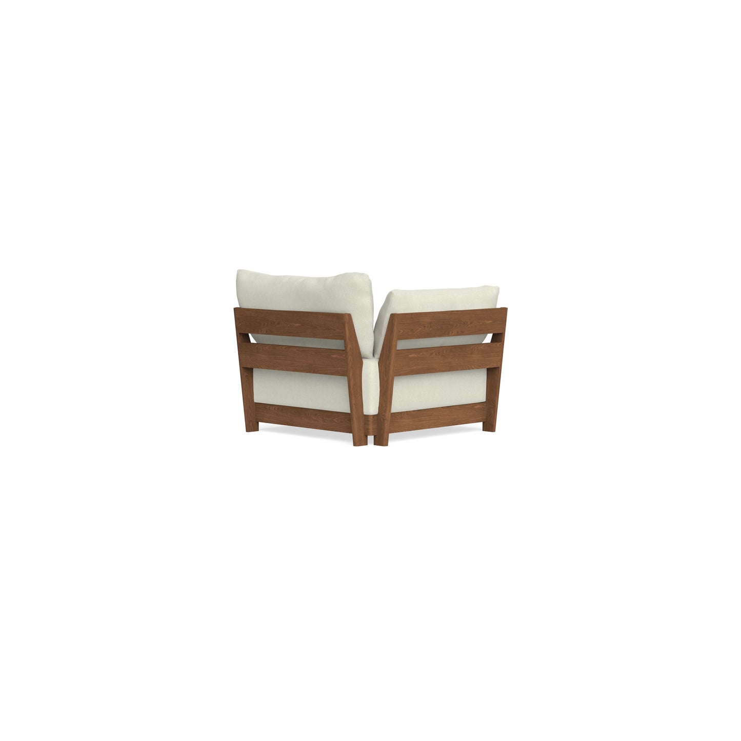 Modular Bondi Espresso End Chair in Eggshell | Memory Foam Blend