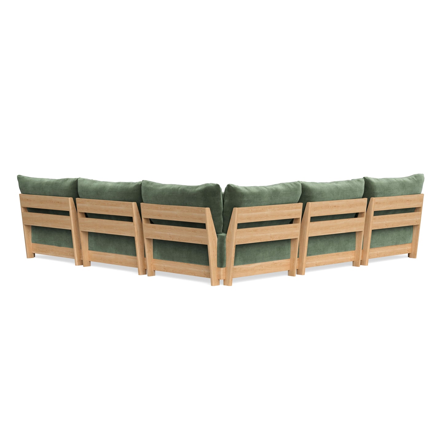 Slipcover Only - Modular Bondi 5-Seater Corner Sectional + Ottoman in Rosemary
