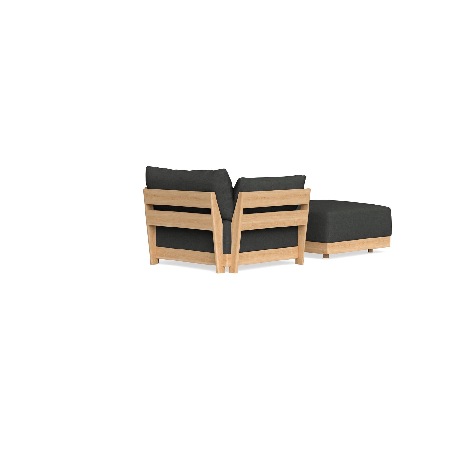 Slipcover Only - Modular Bondi Armchair + Ottoman in Raven Gray