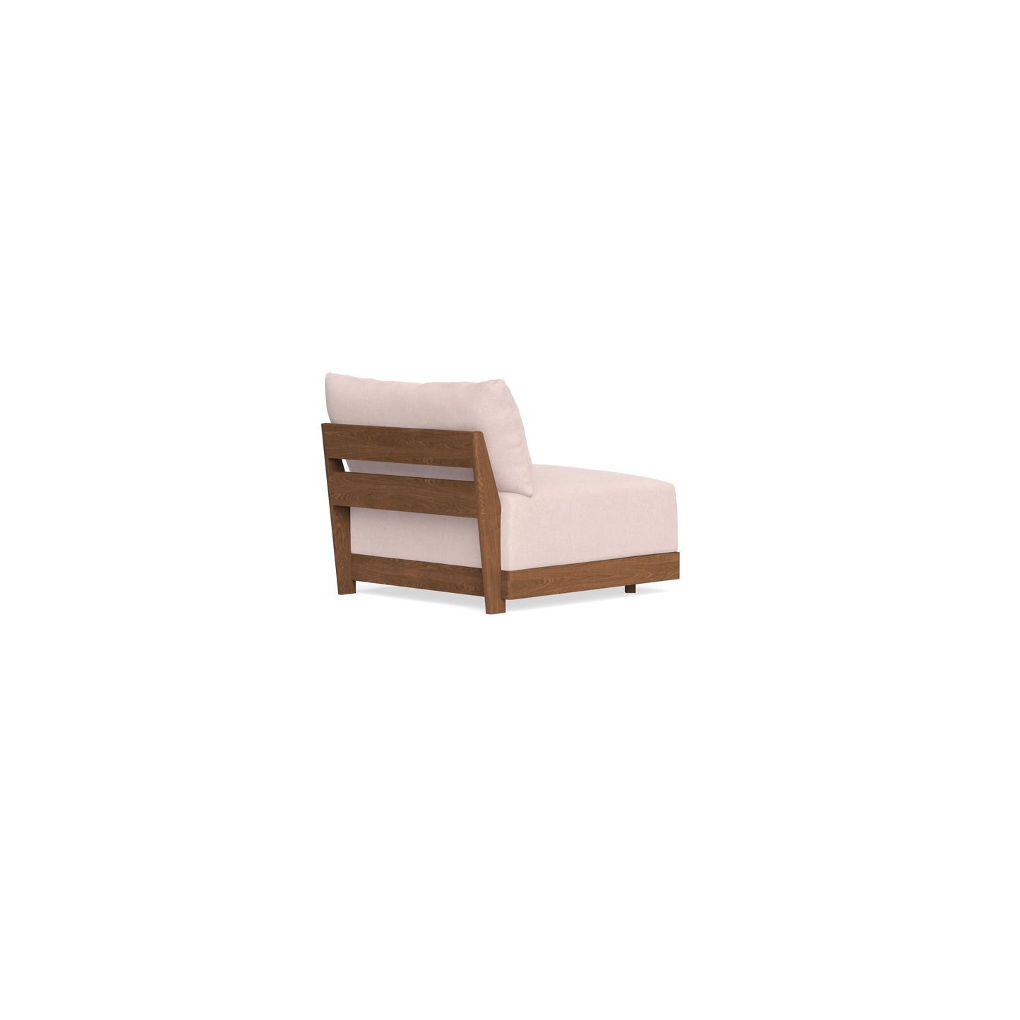 Modular Bondi Espresso Armless Chair in Peony | Memory Foam Blend