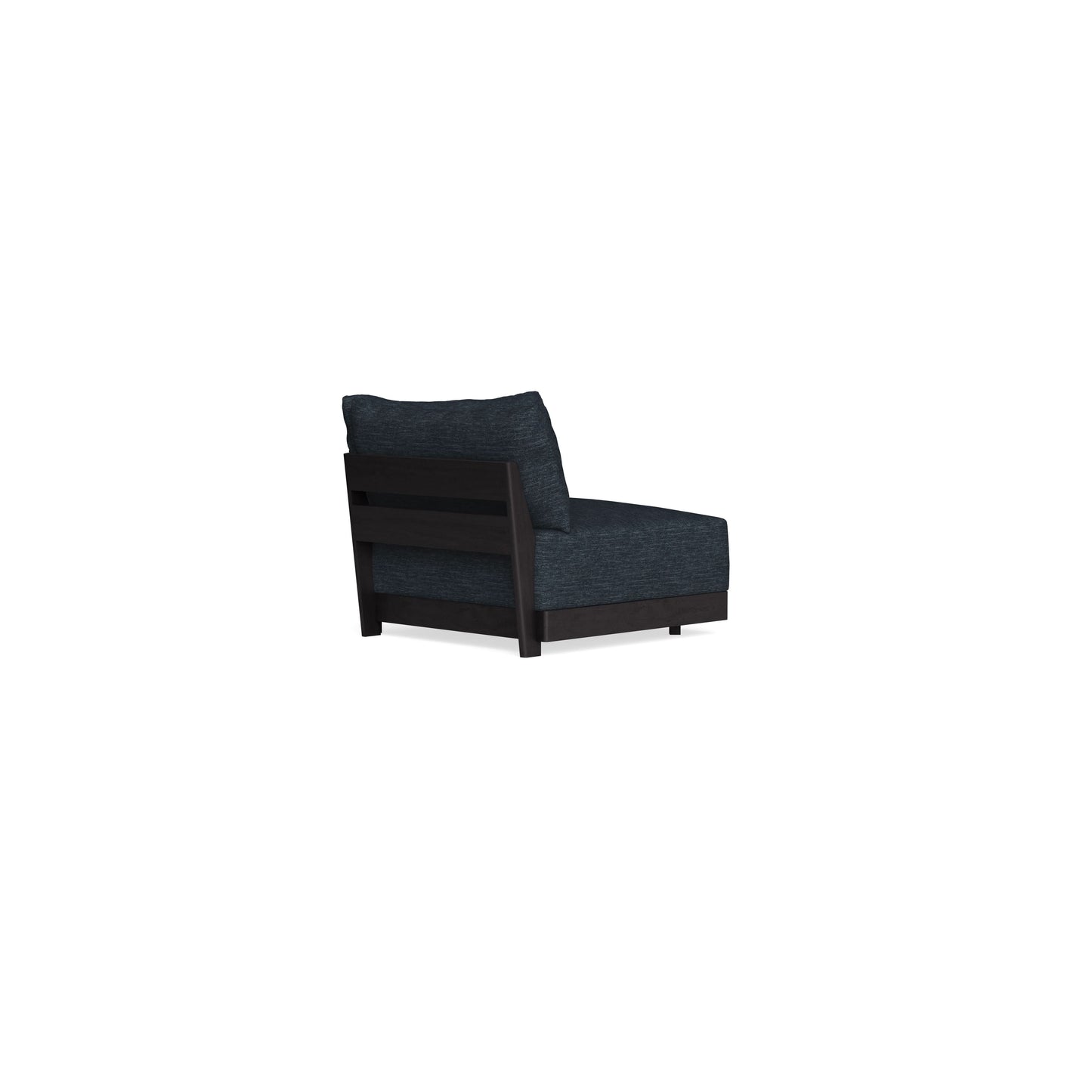 Modular Bondi Black Corner Chair in Baltic Blue | Memory Foam Blend
