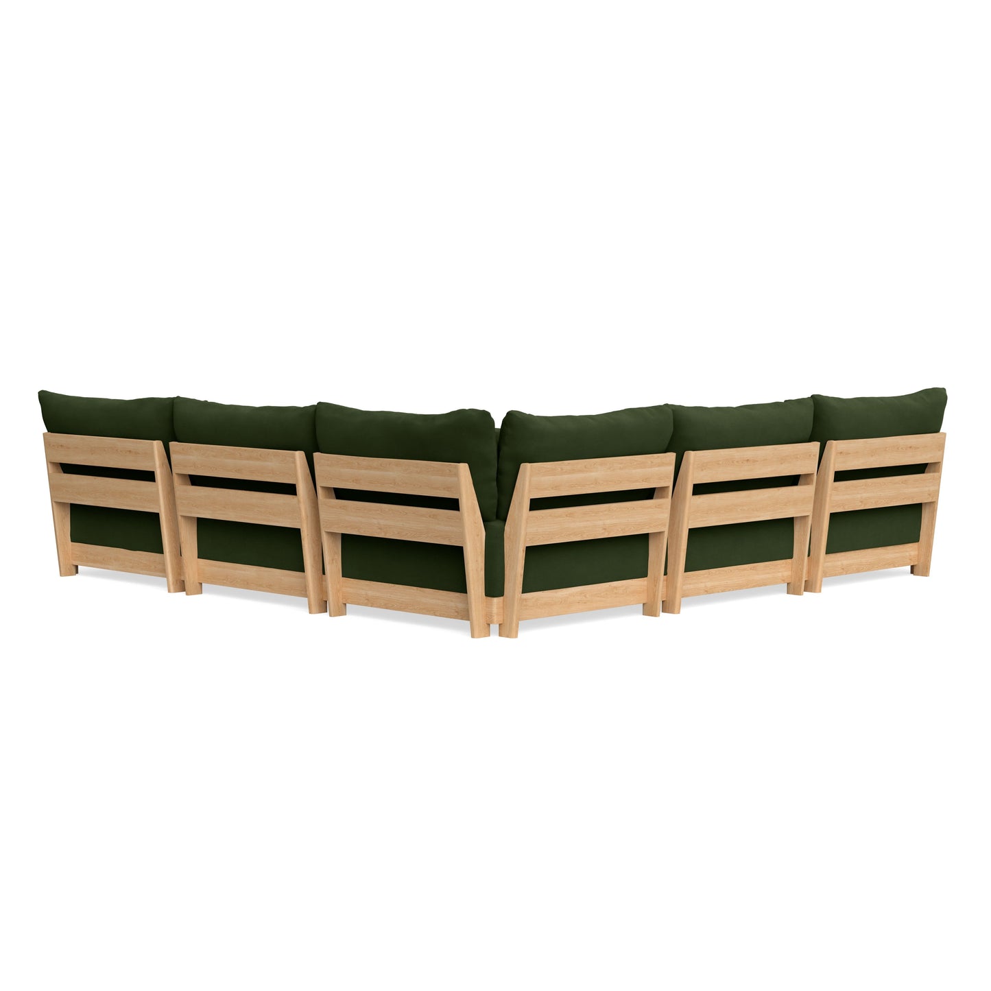 Slipcover Only - Modular Bondi 5-Seater Corner Sectional + Ottoman in Tuscan Green