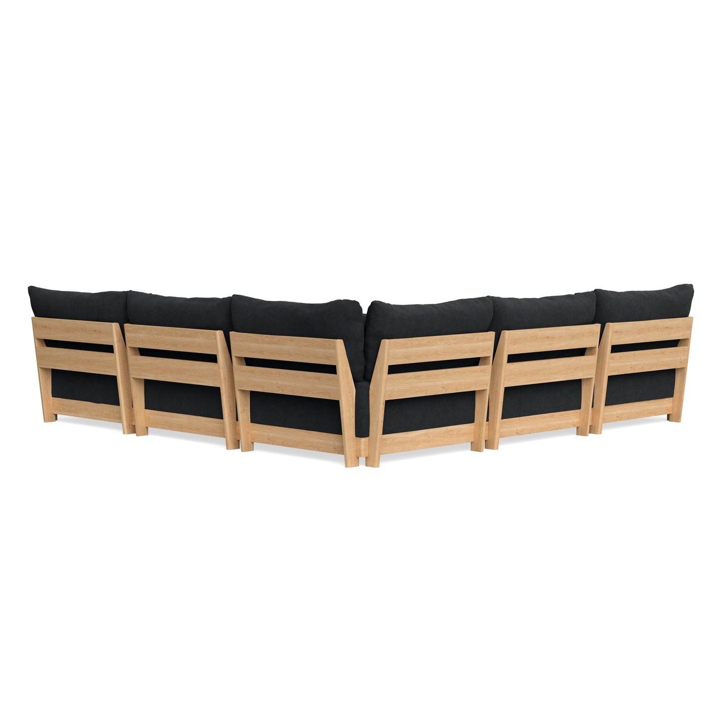 Slipcover Only - Modular Bondi 5-Seater Corner Sectional + Ottoman in Coal