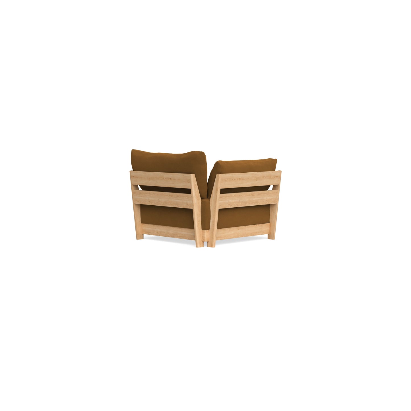 Modular Bondi Latte End Chair in Cognac | Memory Foam Blend