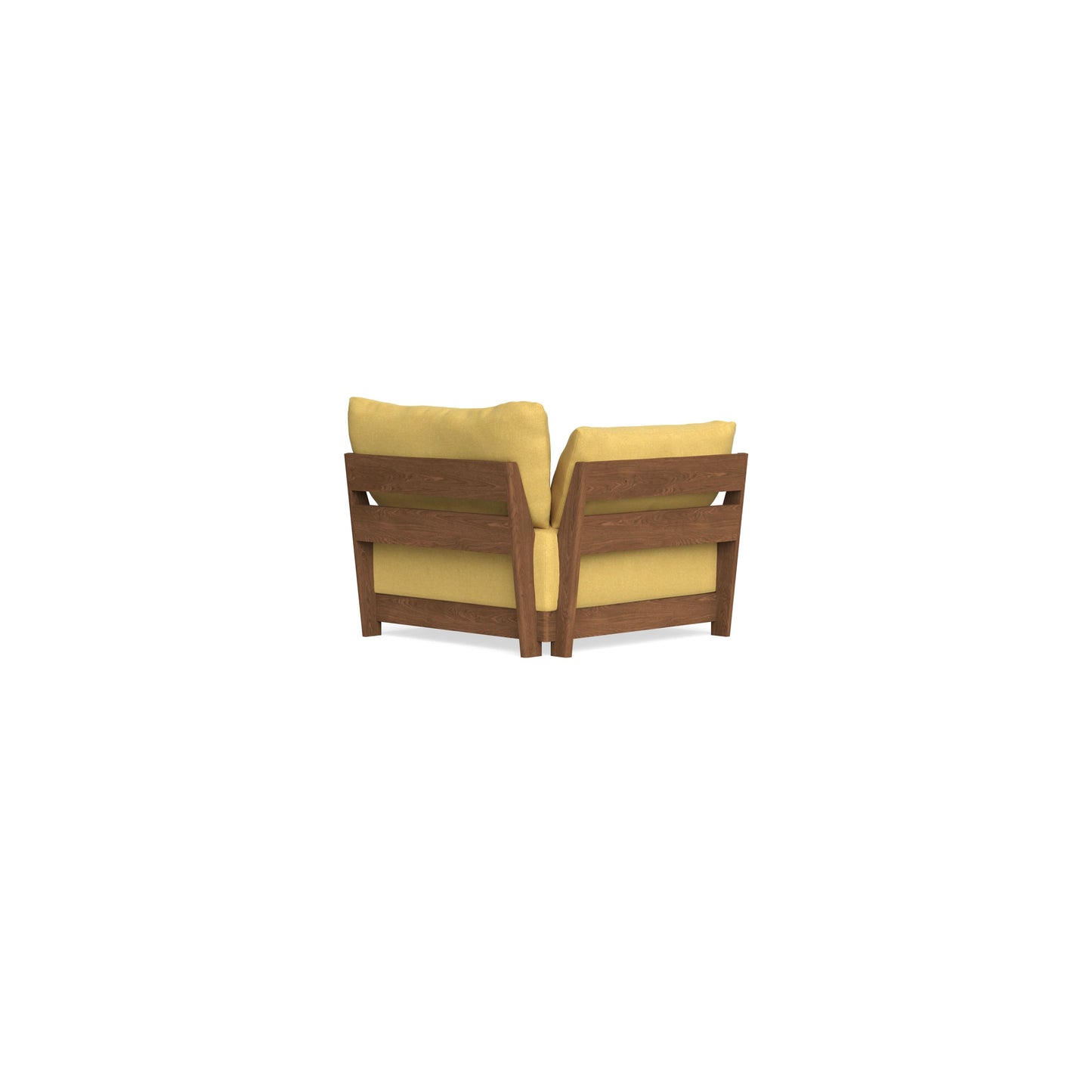 Modular Bondi Espresso End Chair in Goldenrod | Memory Foam Blend