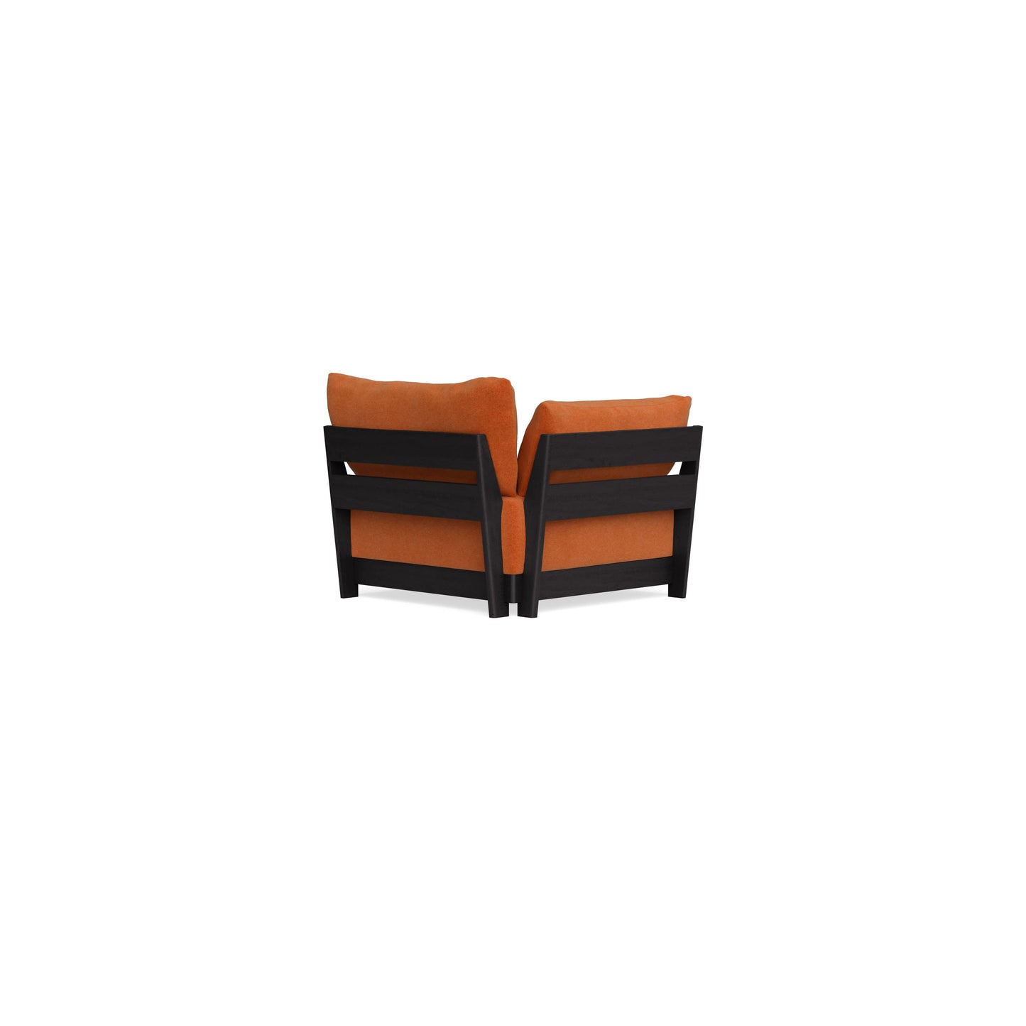 Modular Bondi Black End Chair in Terracotta | Memory Foam Blend
