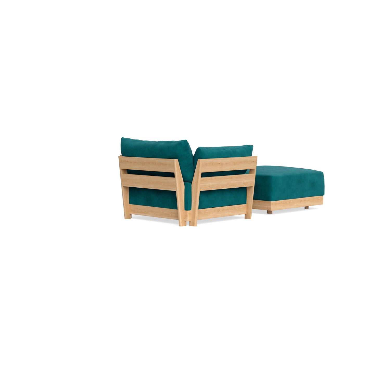 Slipcover Only - Modular Bondi Armchair + Ottoman in Peacock